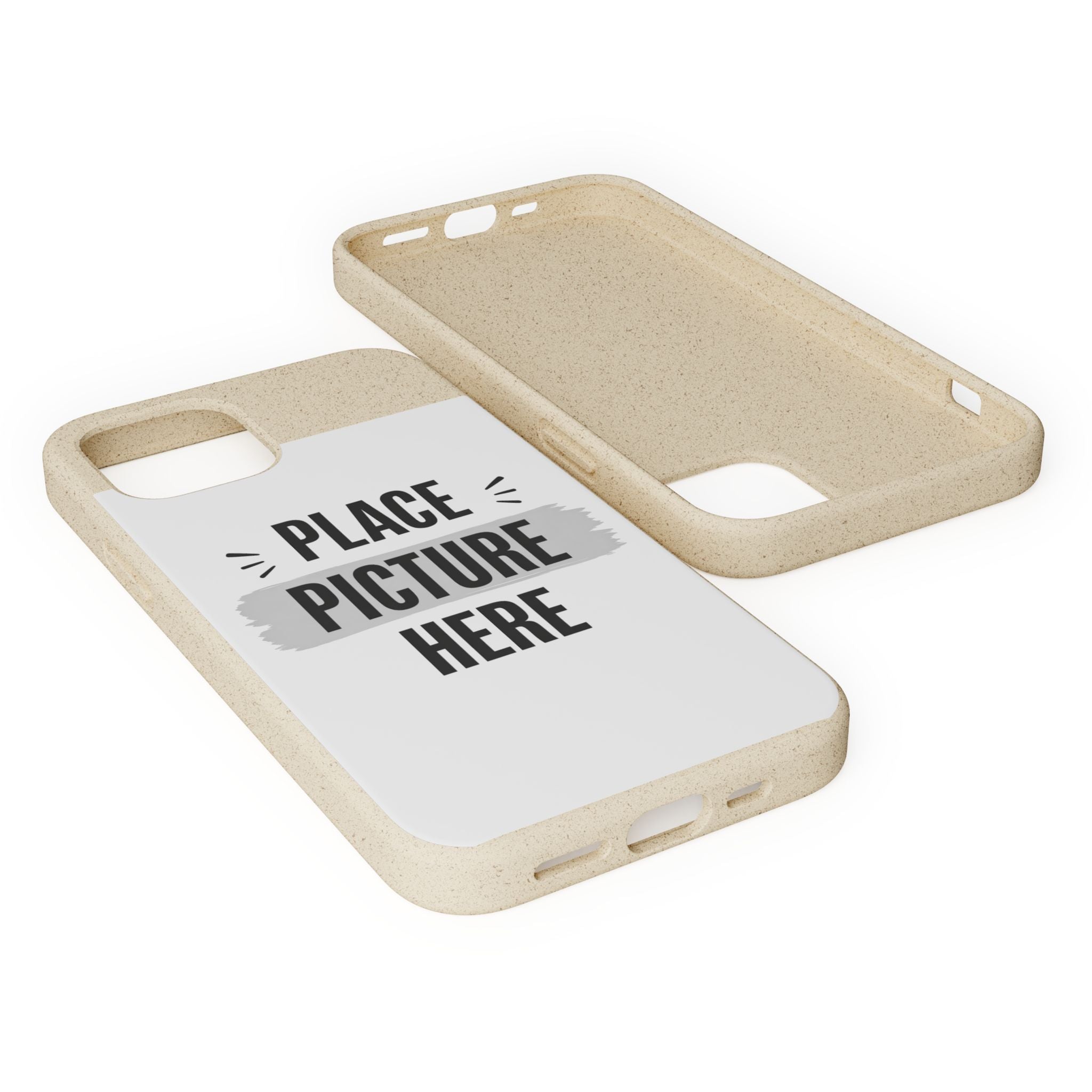 Biodegradable Phone Case — Eco-Friendly Customizable "Place Picture Here" Design