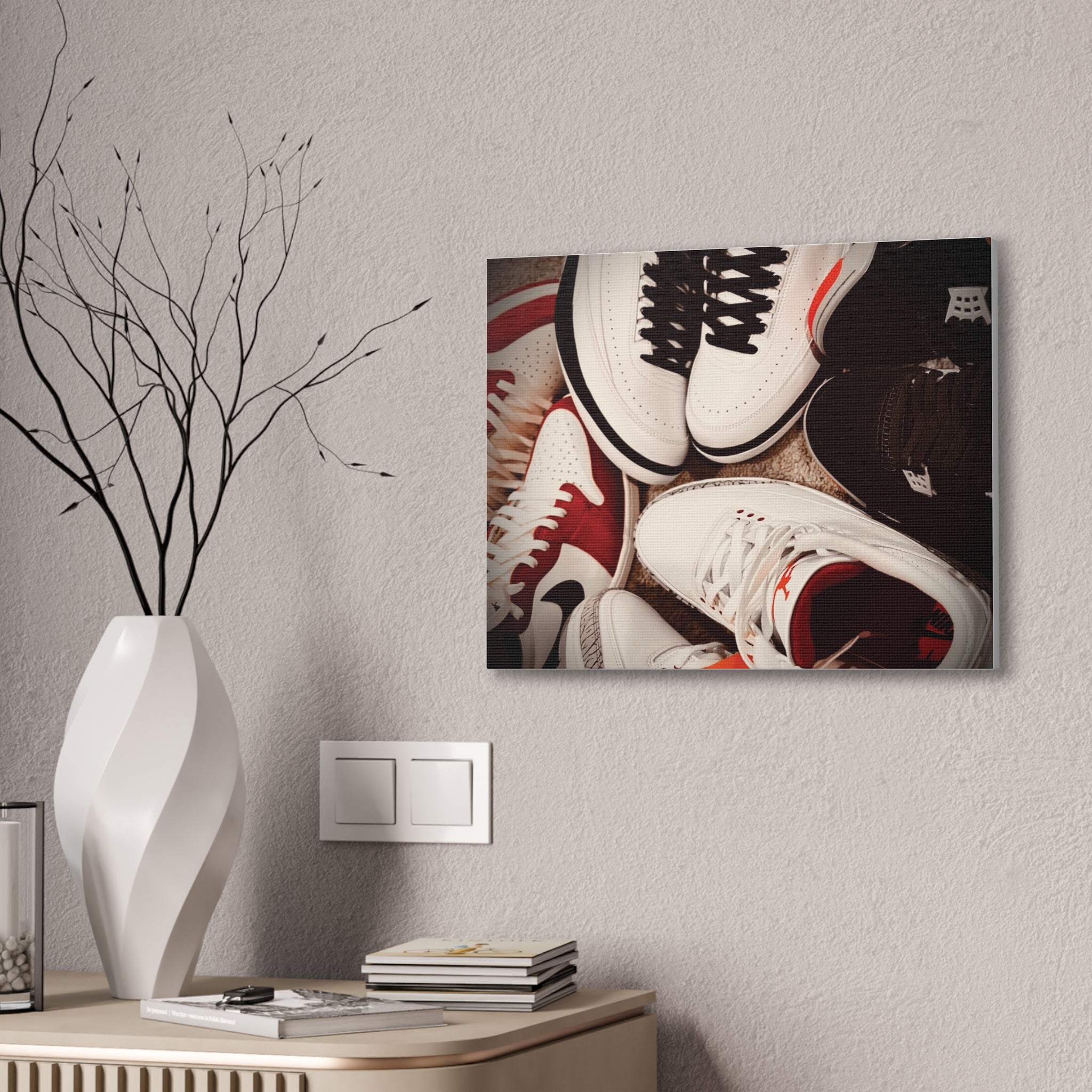Sneaker Canvas Wall Art - Stretched 0.75" Shoe Print