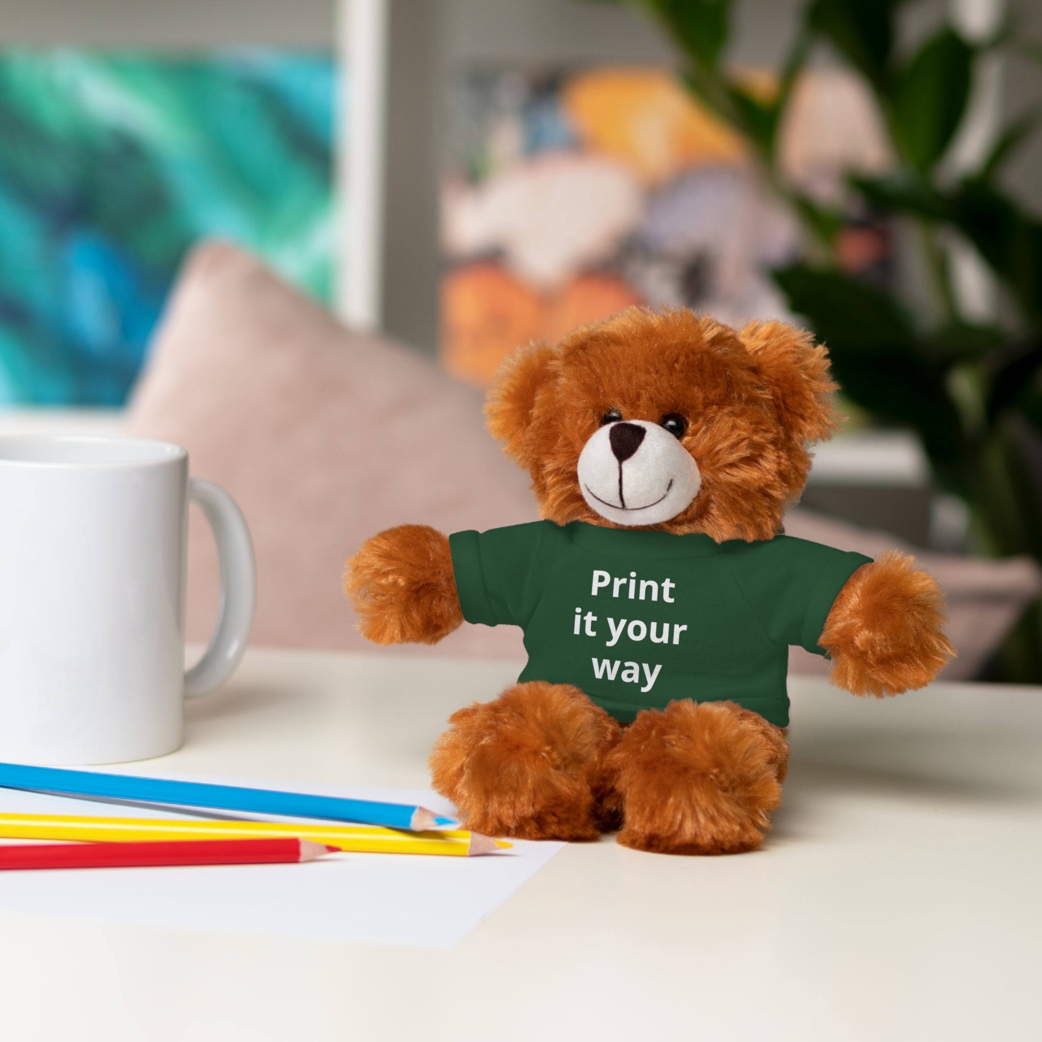 Custom T-Shirt Stuffed Animal  — Personalized with 'Print it your way' Tee