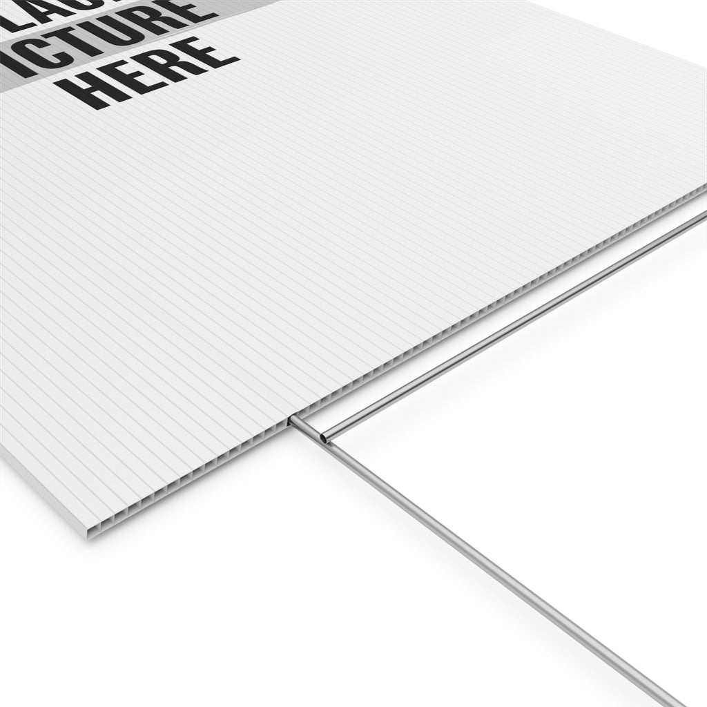 Customizable Plastic Yard Sign - 'Place Picture Here' Template