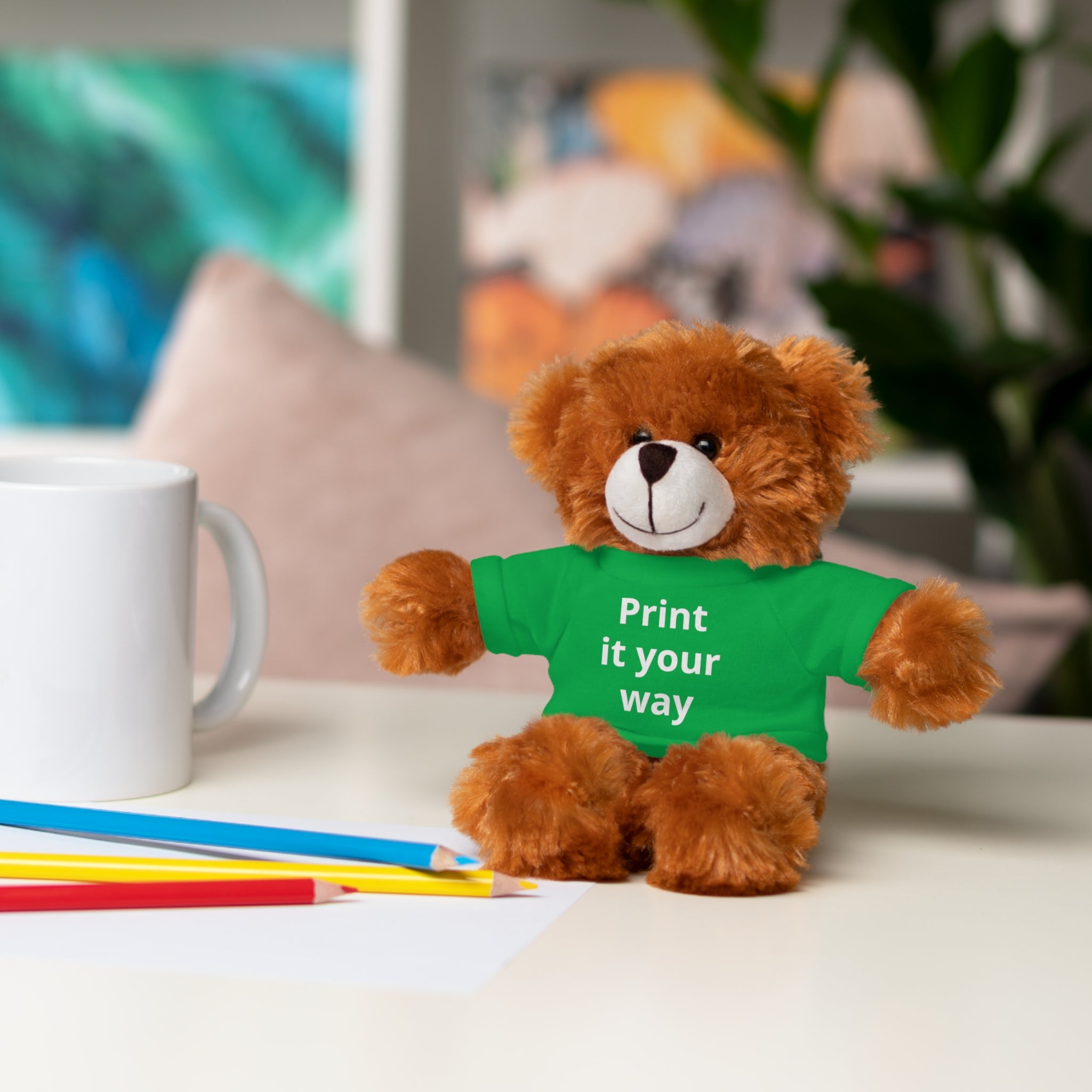 Custom T-Shirt Stuffed Animal  — Personalized with 'Print it your way' Tee