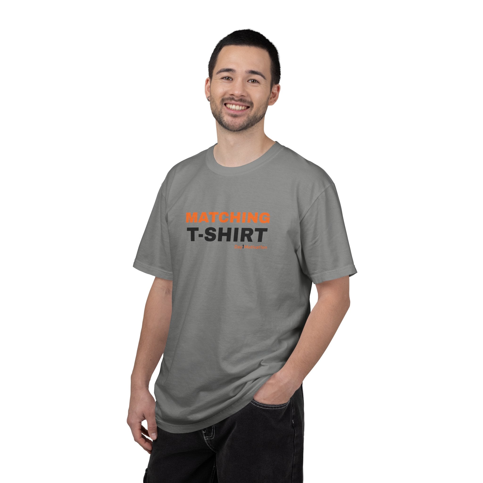 "Matching T-Shirt" | Unisex Graphic Tee with Orange and Black Text