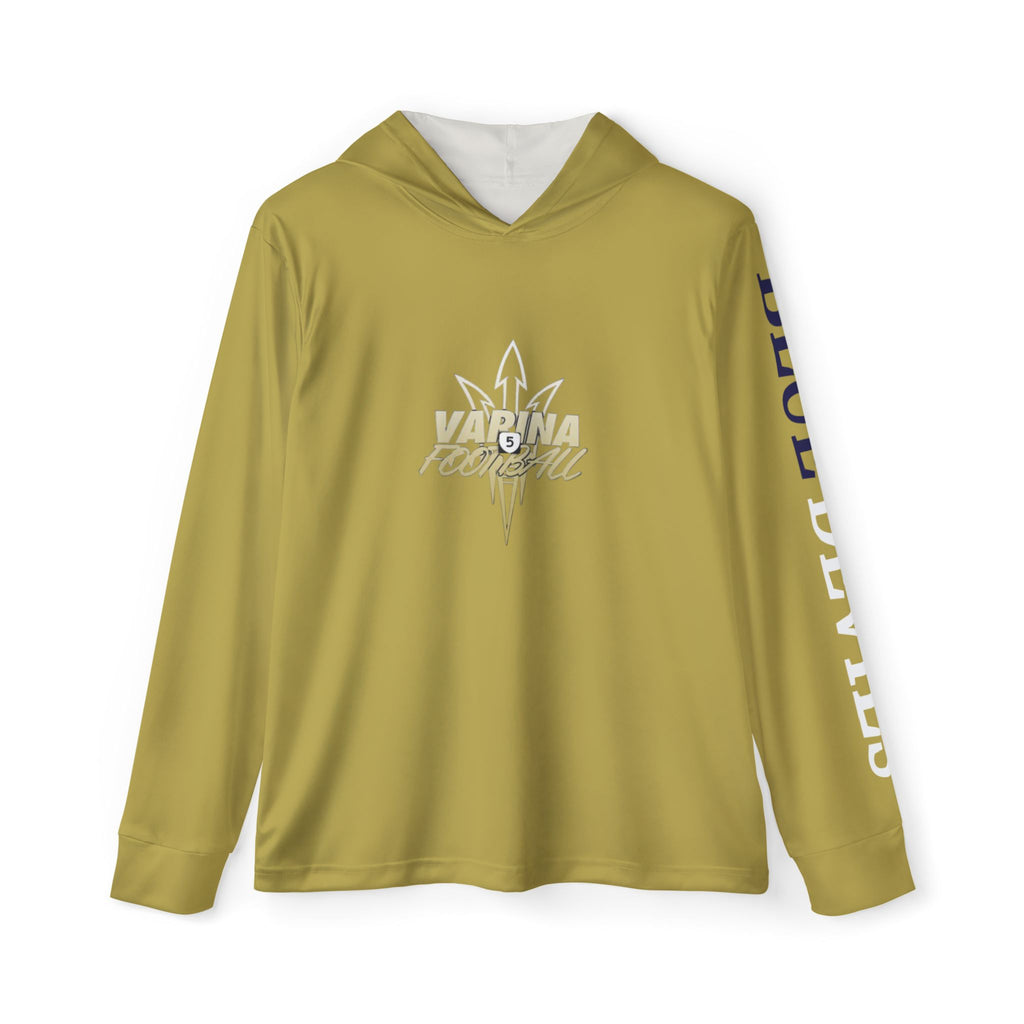 Varina Route 5 Football Warmup Hoodie (AOP) - Vegas Gold