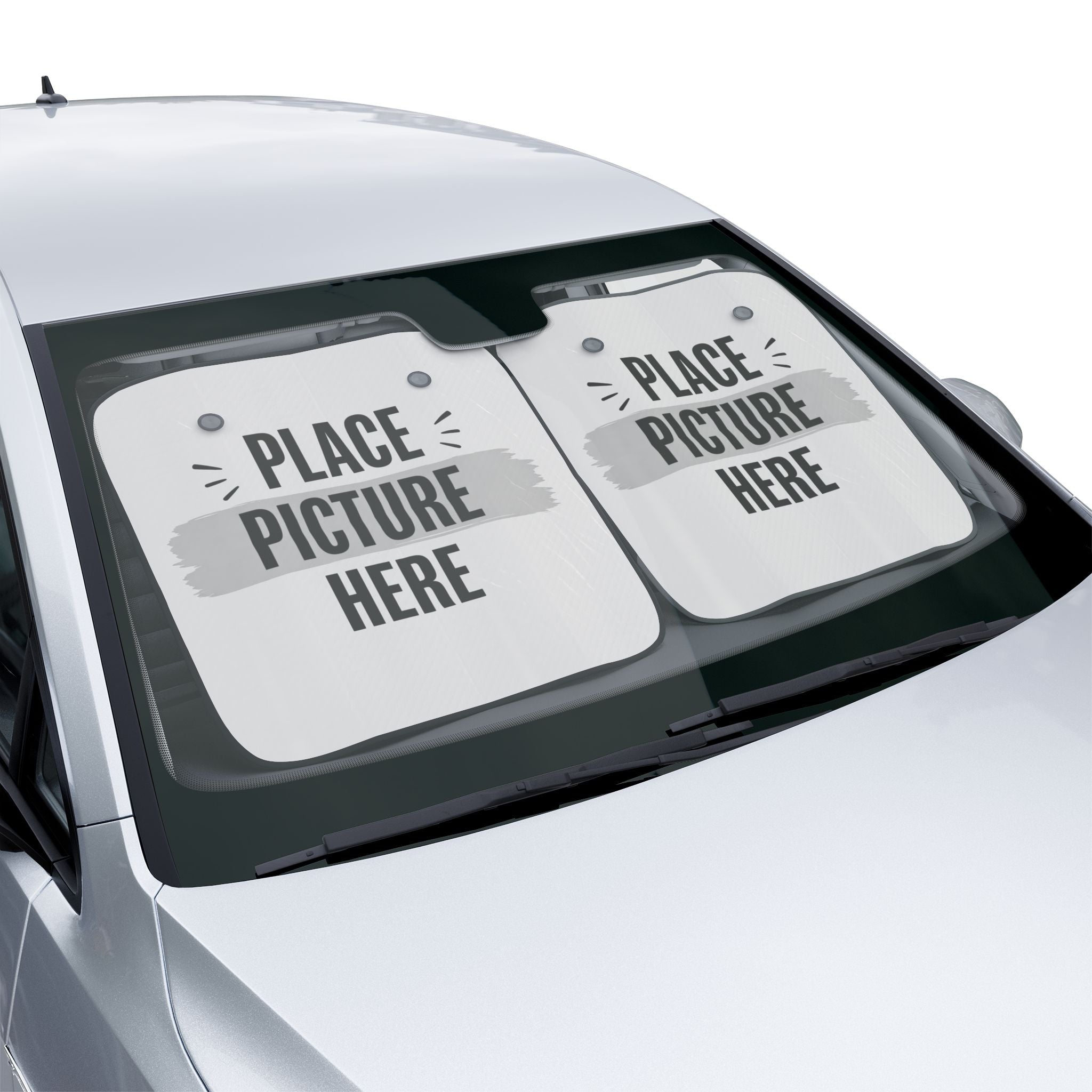 Customizable Car Sun Shade – 'Place Picture Here' Foldable Windshield Protector