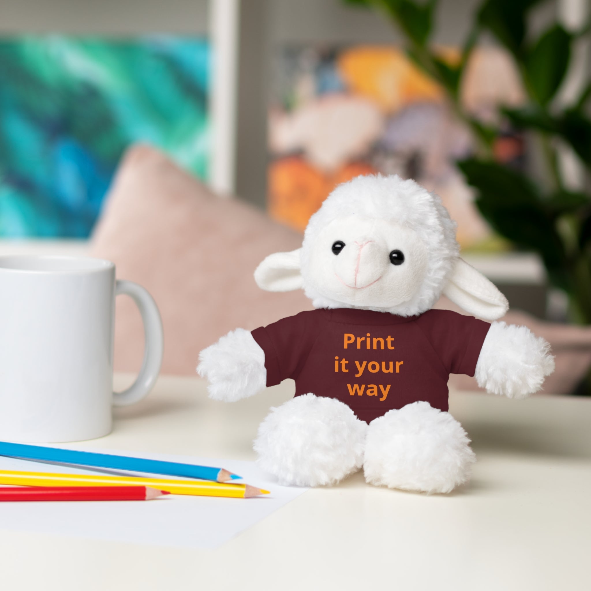 Custom T-Shirt Stuffed Animal  — Personalized with 'Print it your way' Tee
