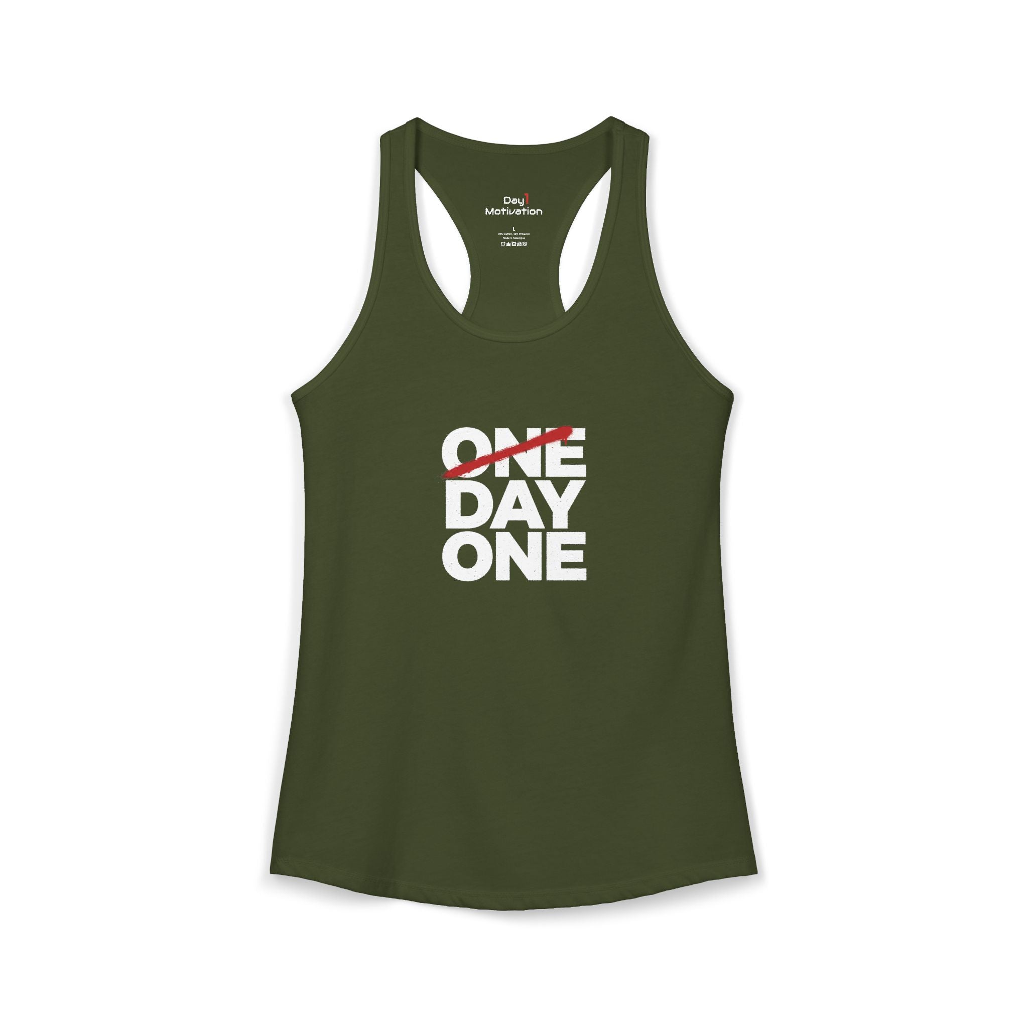 "Day One" - Women's Ideal Racerback Tank