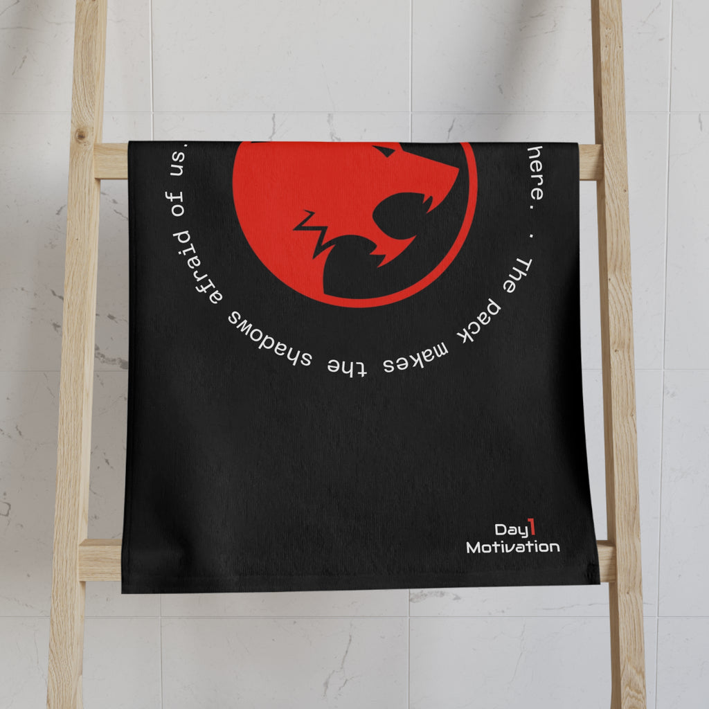 Wolfpack Hand Towel — "The Pack Makes the Shadows Afraid of Us"
