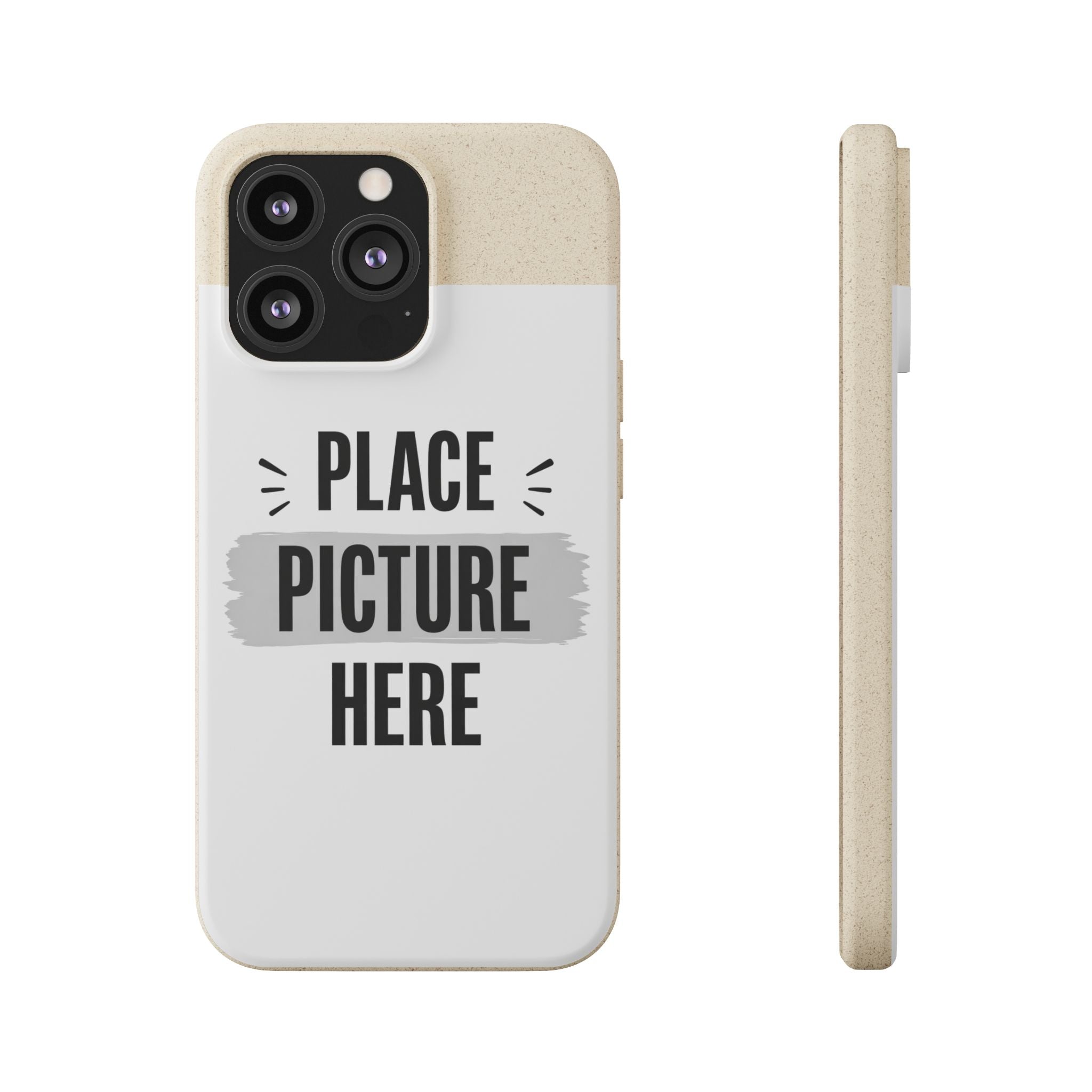 Biodegradable Phone Case — Eco-Friendly Customizable "Place Picture Here" Design
