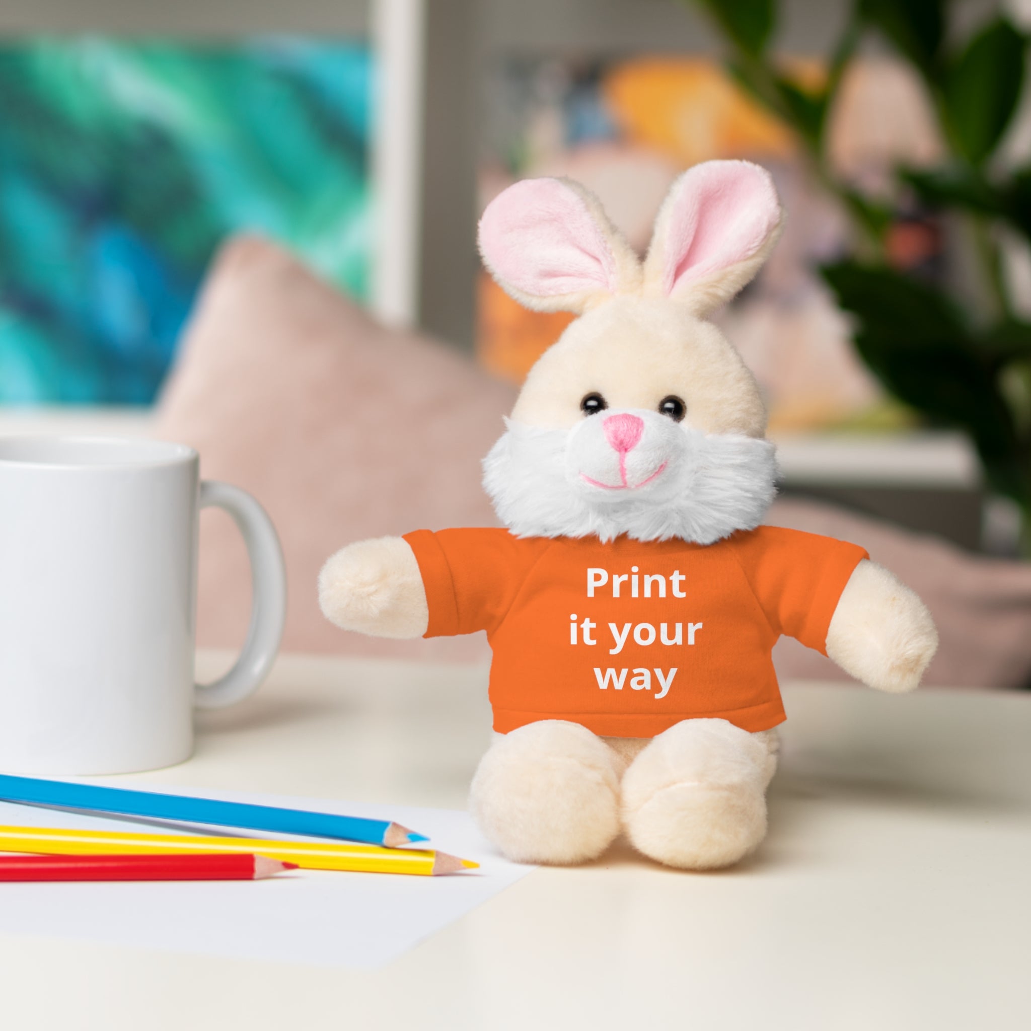Custom T-Shirt Stuffed Animal  — Personalized with 'Print it your way' Tee
