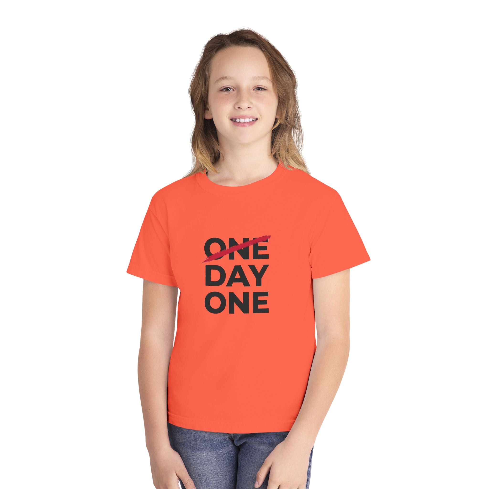 "Day One" Youth Tee — Motivational Graphic Tee