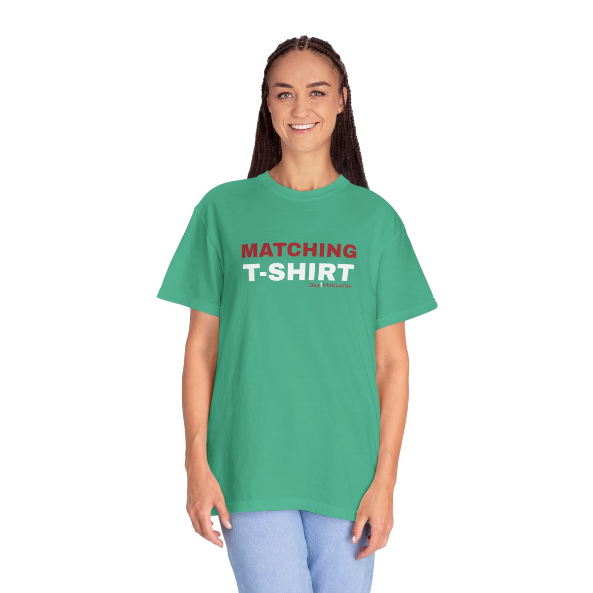 "Matching T-Shirt" I Unisex Graphic Tee With Chicago Red and Black Text variant
