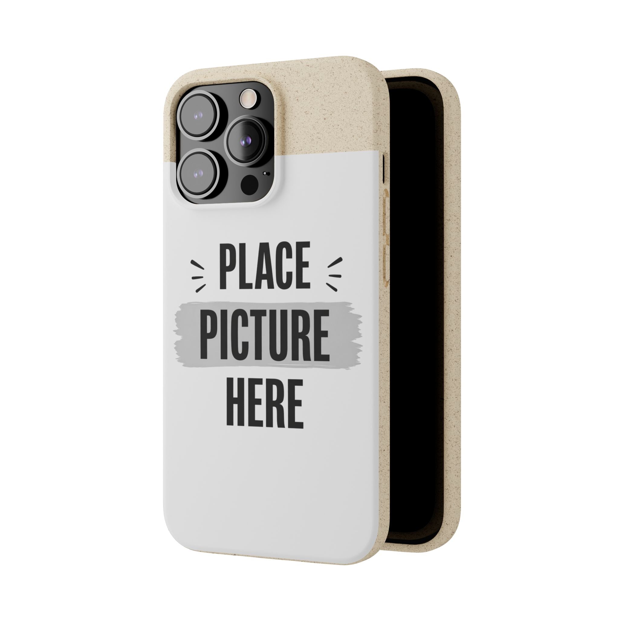 Biodegradable Phone Case — Eco-Friendly Customizable "Place Picture Here" Design