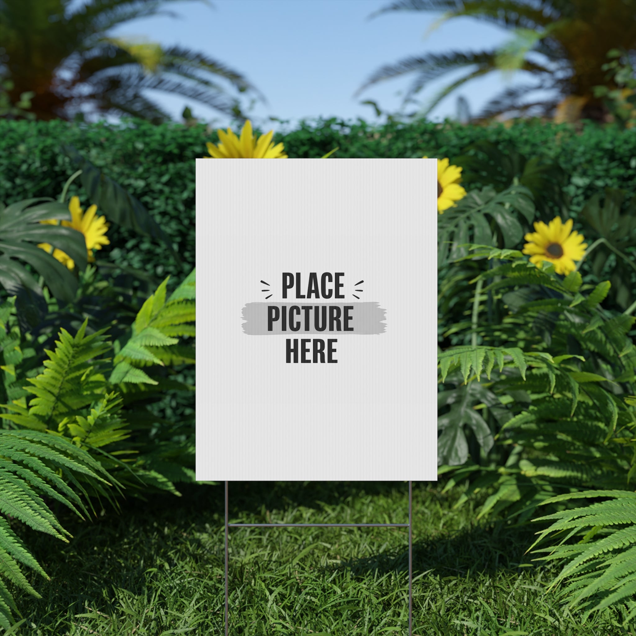 Customizable Plastic Yard Sign - 'Place Picture Here' Template