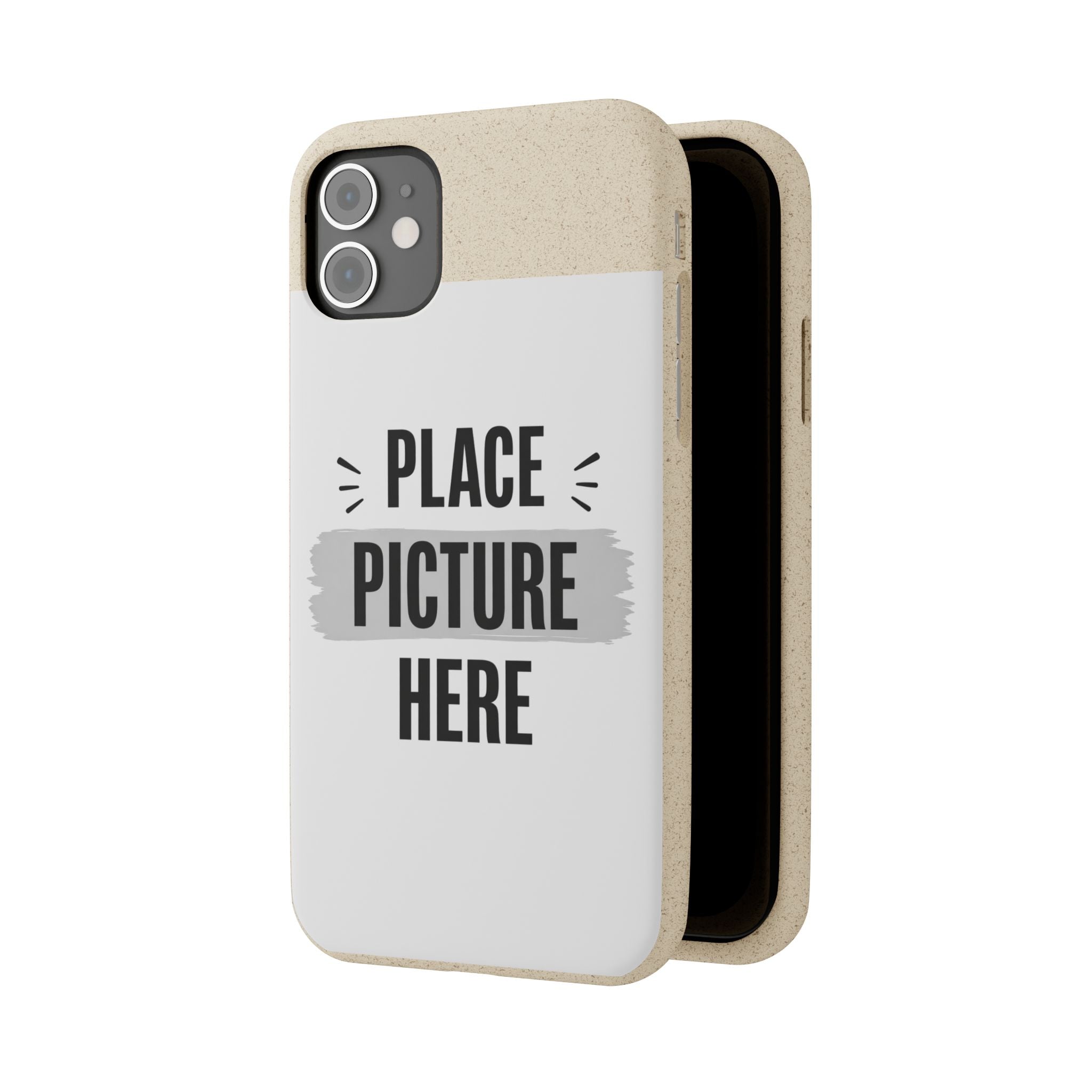 Biodegradable Phone Case — Eco-Friendly Customizable "Place Picture Here" Design