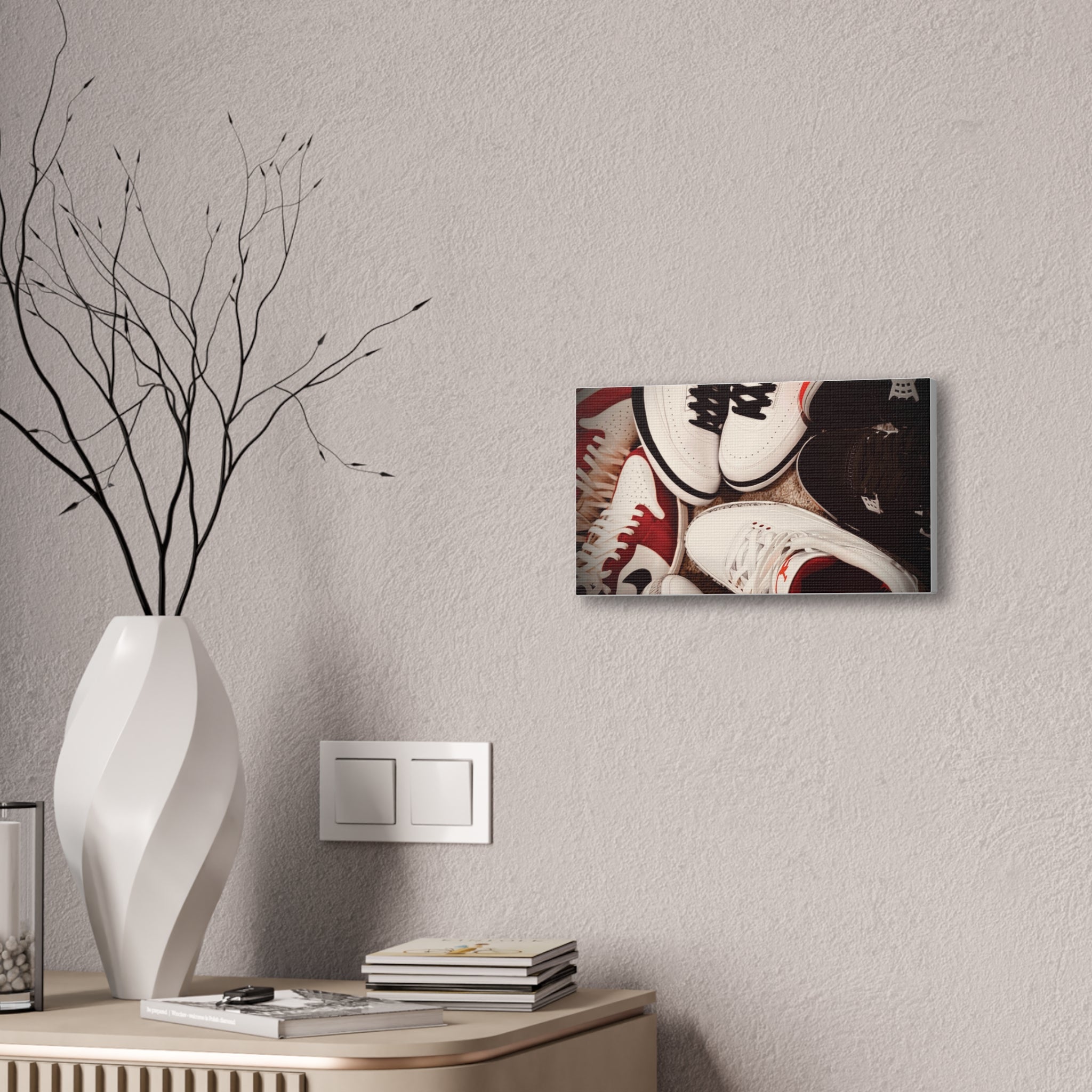Sneaker Canvas Wall Art - Stretched 0.75" Shoe Print