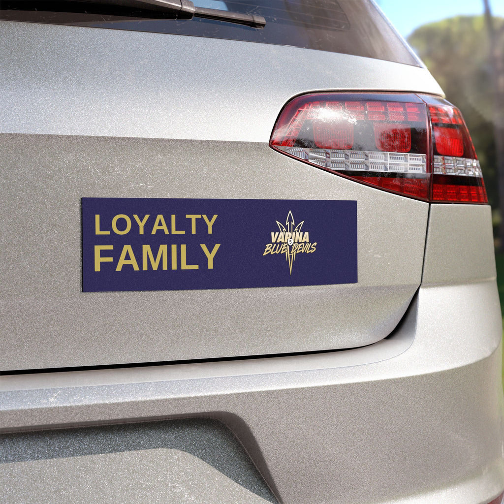 Varina Blue Devils "LOYALTY • FAMILY" Car Magnet — School Spirit Bumper Magnet