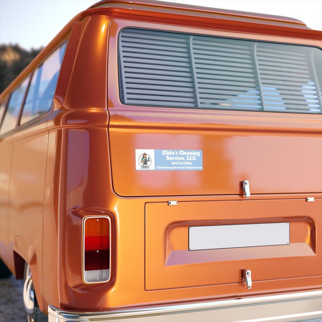 Bumper Sticker — Elida's Cleaning Service LLC Logo & Contact Sticker (Business Vehicle Decal)