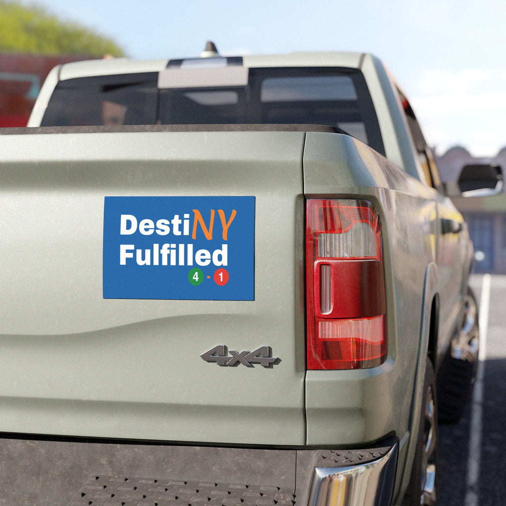 "DestiNY Fulfilled" Car Magnet — 53 Years in the Making (New York Championship)