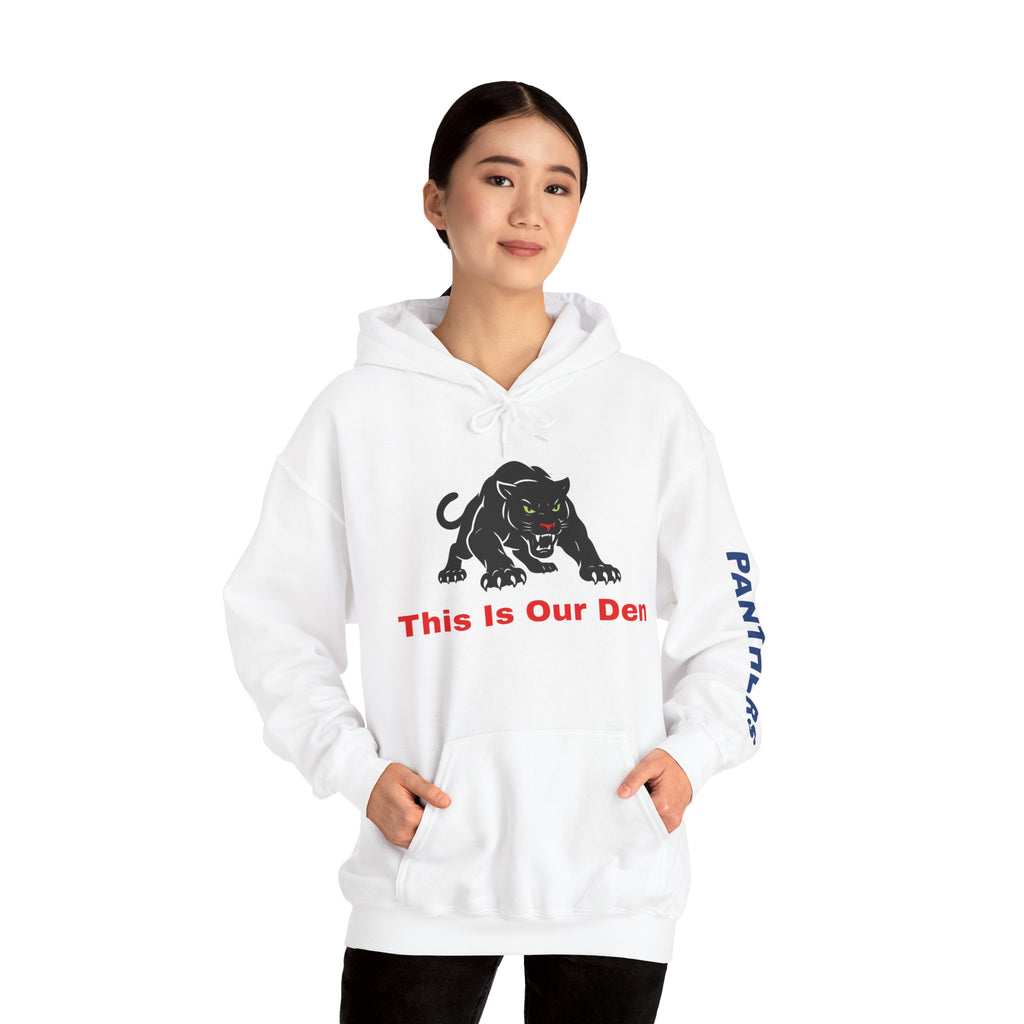 Panther Mascot Hoodie — "This Is Our Den" Team Spirit Sweatshirt