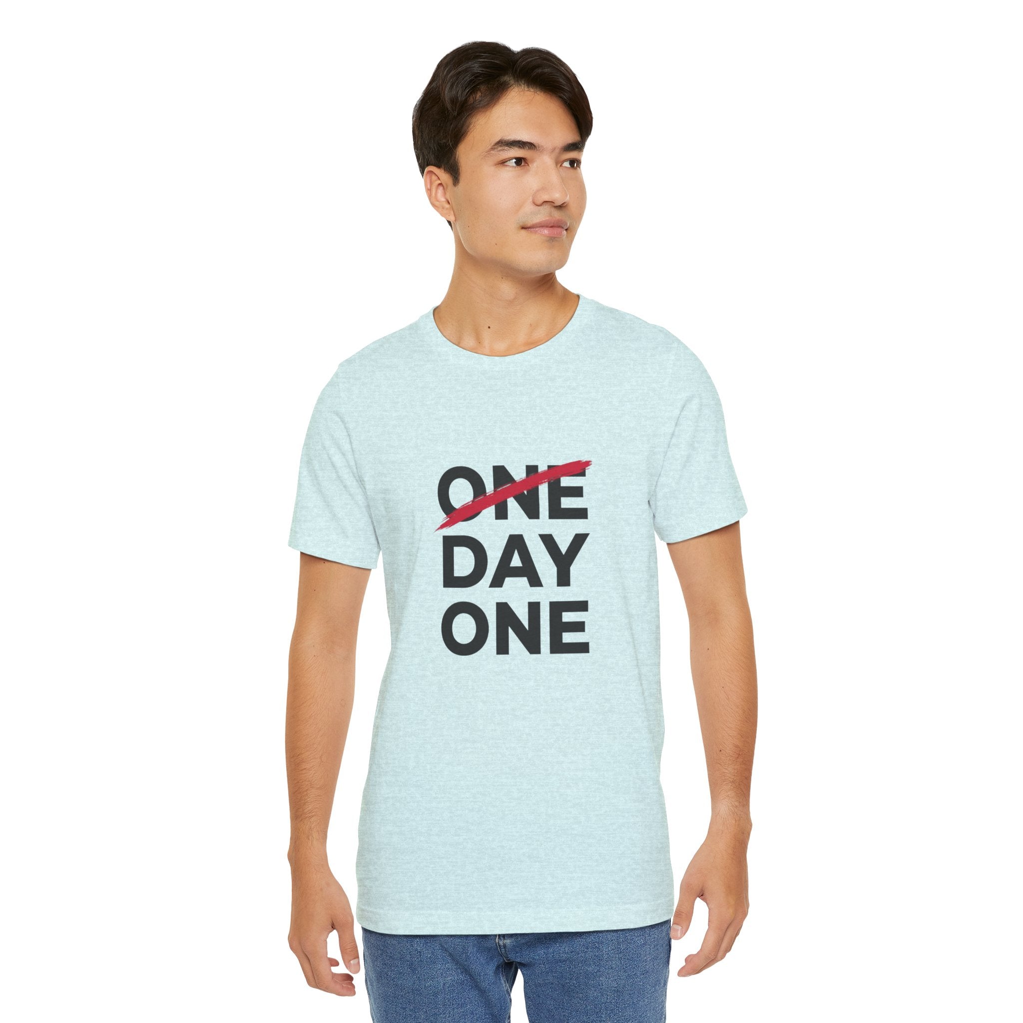 “Day One” Unisex Tee - Black Text