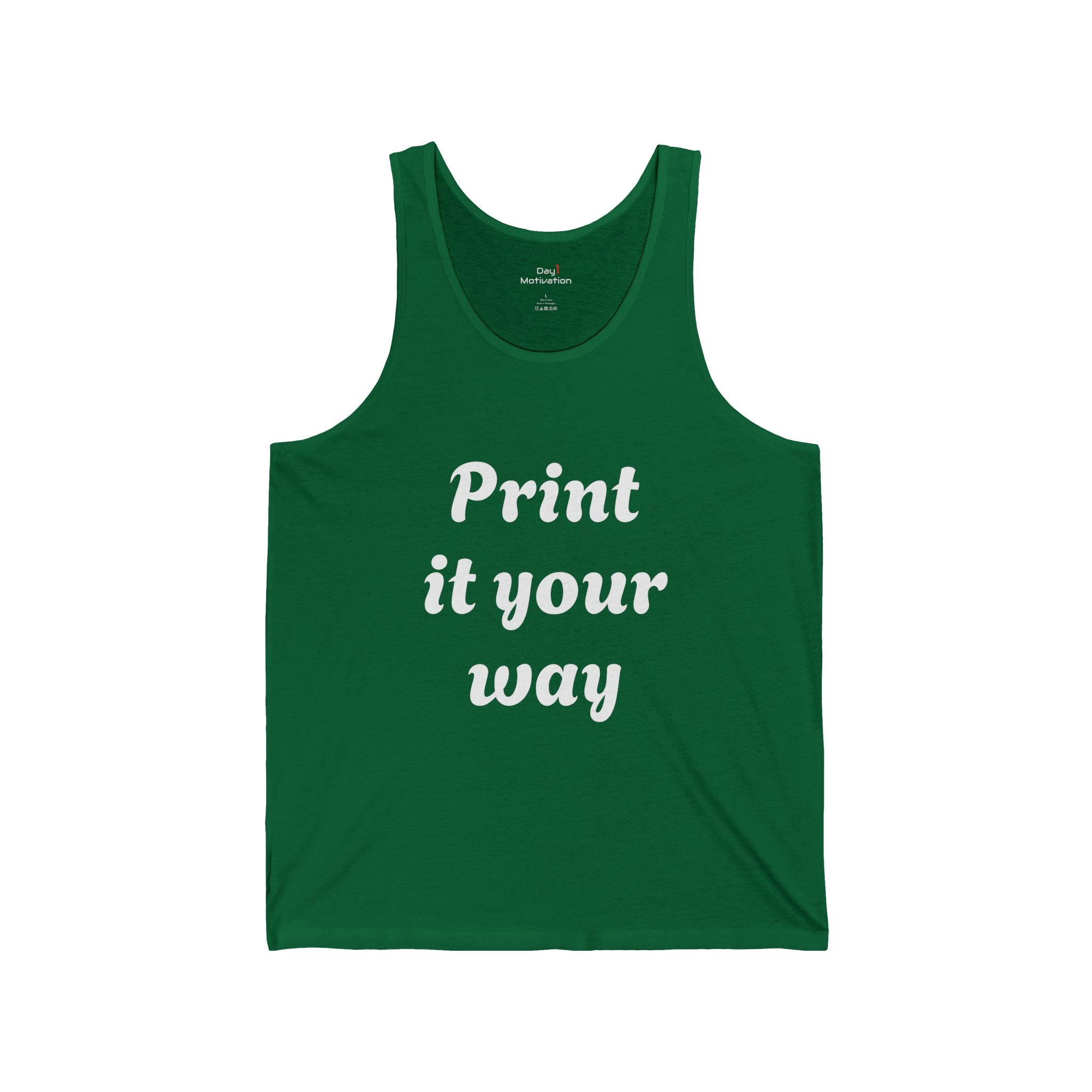 Custom Minimal Workout & Daily Grind Tee(text)  — "Designed by You" Tank Top