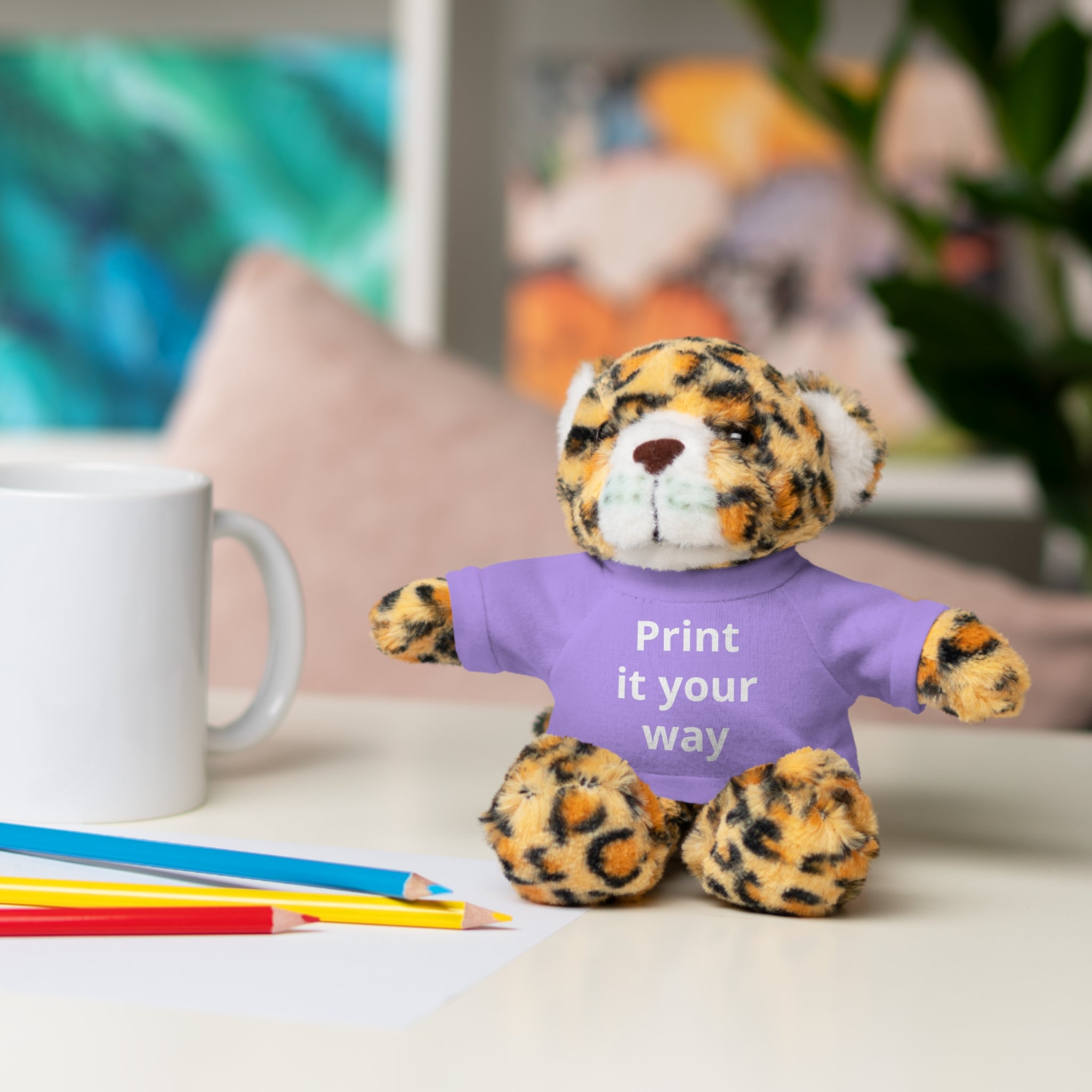 Custom T-Shirt Stuffed Animal  — Personalized with 'Print it your way' Tee