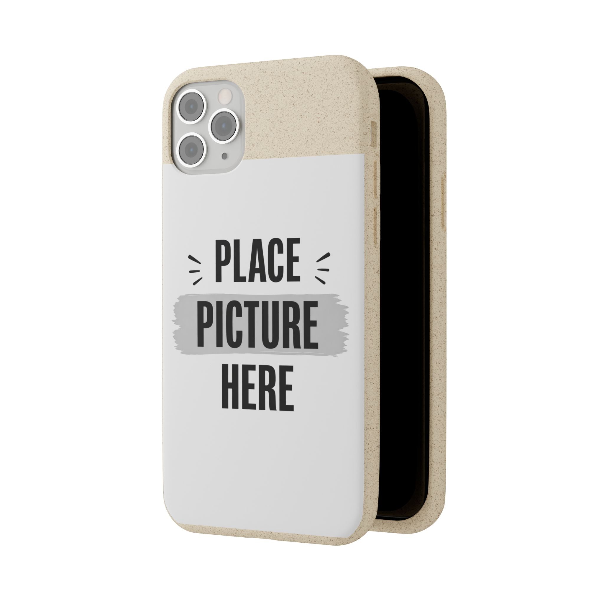 Biodegradable Phone Case — Eco-Friendly Customizable "Place Picture Here" Design