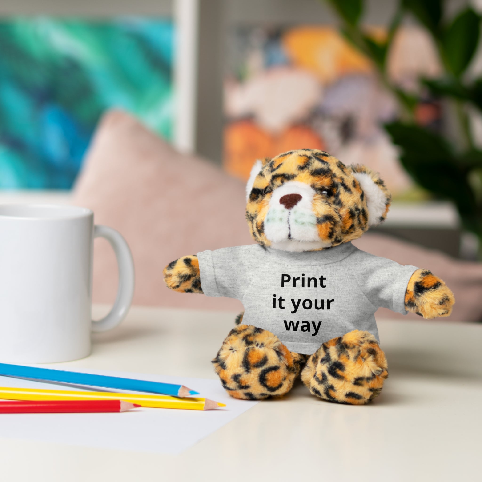 Custom T-Shirt Stuffed Animal  — Personalized with 'Print it your way' Tee