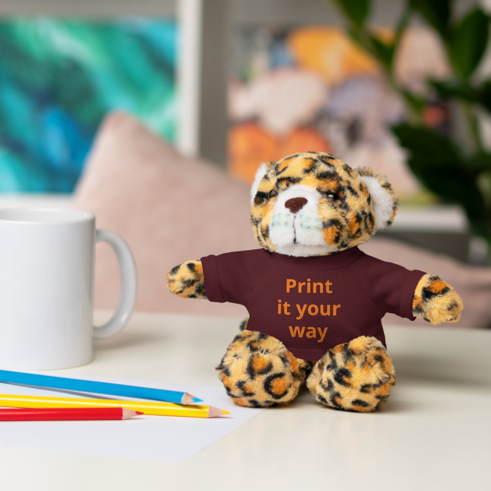 Custom T-Shirt Stuffed Animal  — Personalized with 'Print it your way' Tee
