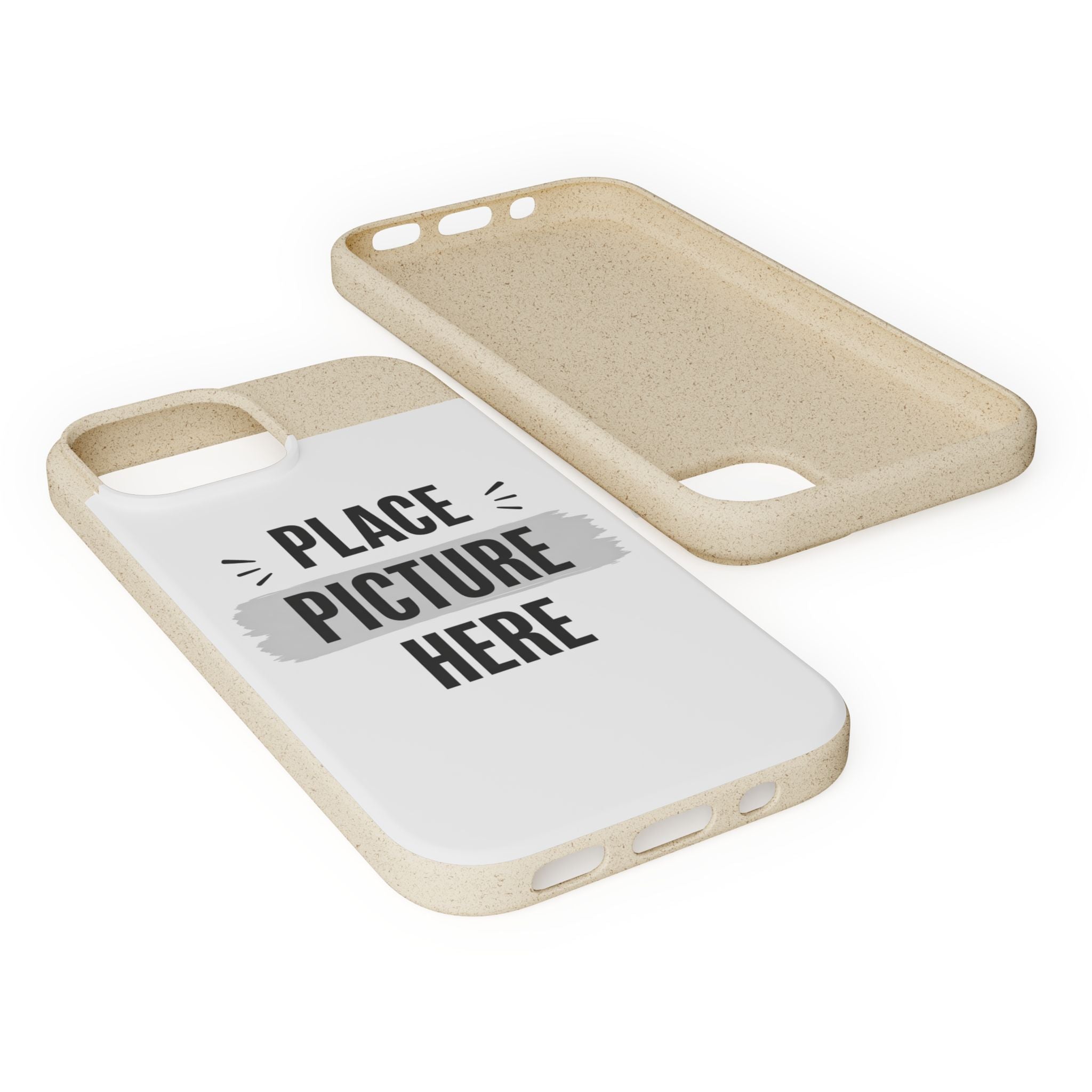 Biodegradable Phone Case — Eco-Friendly Customizable "Place Picture Here" Design