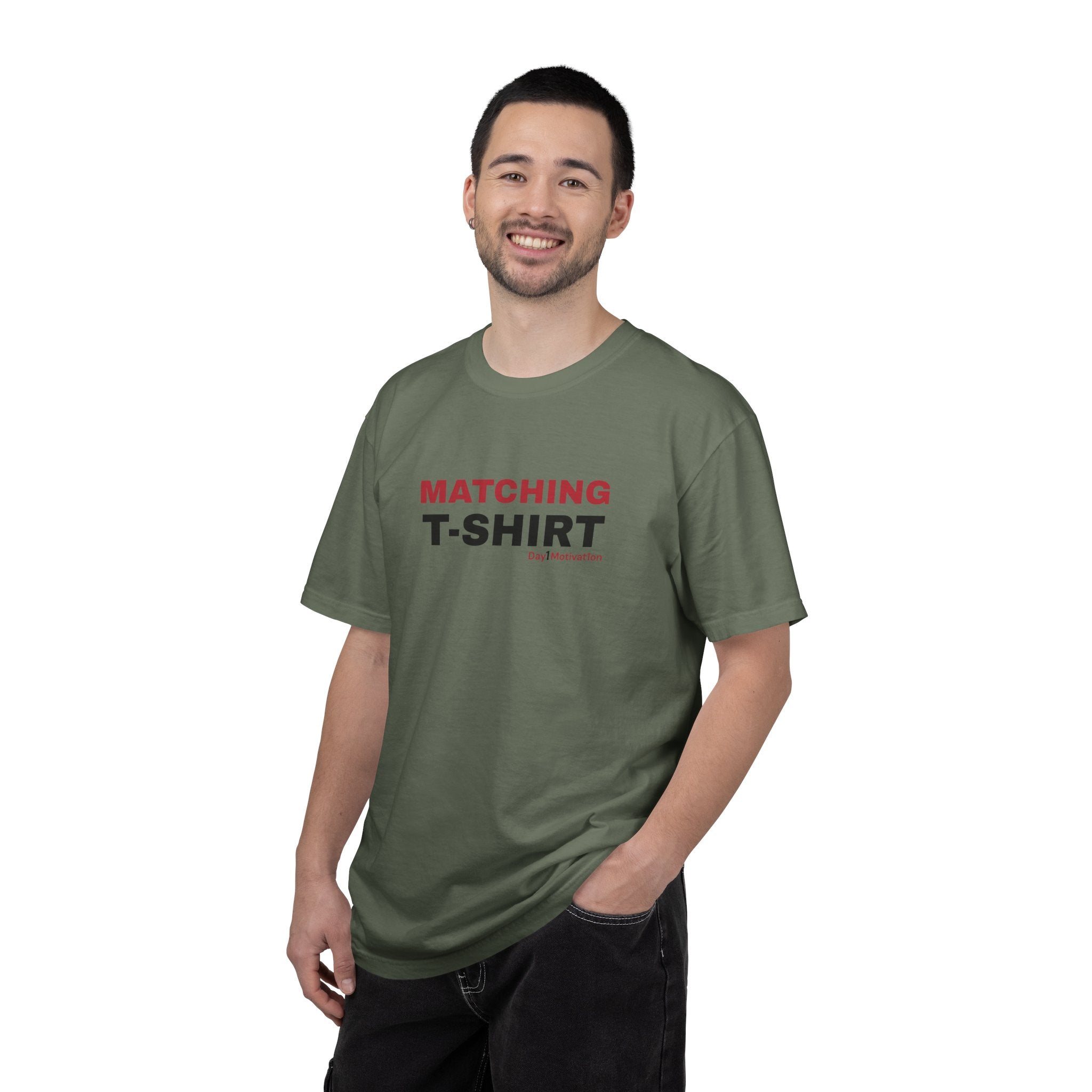 "Matching T-Shirt" I Unisex Graphic Tee With Chicago Red and Black Text variant