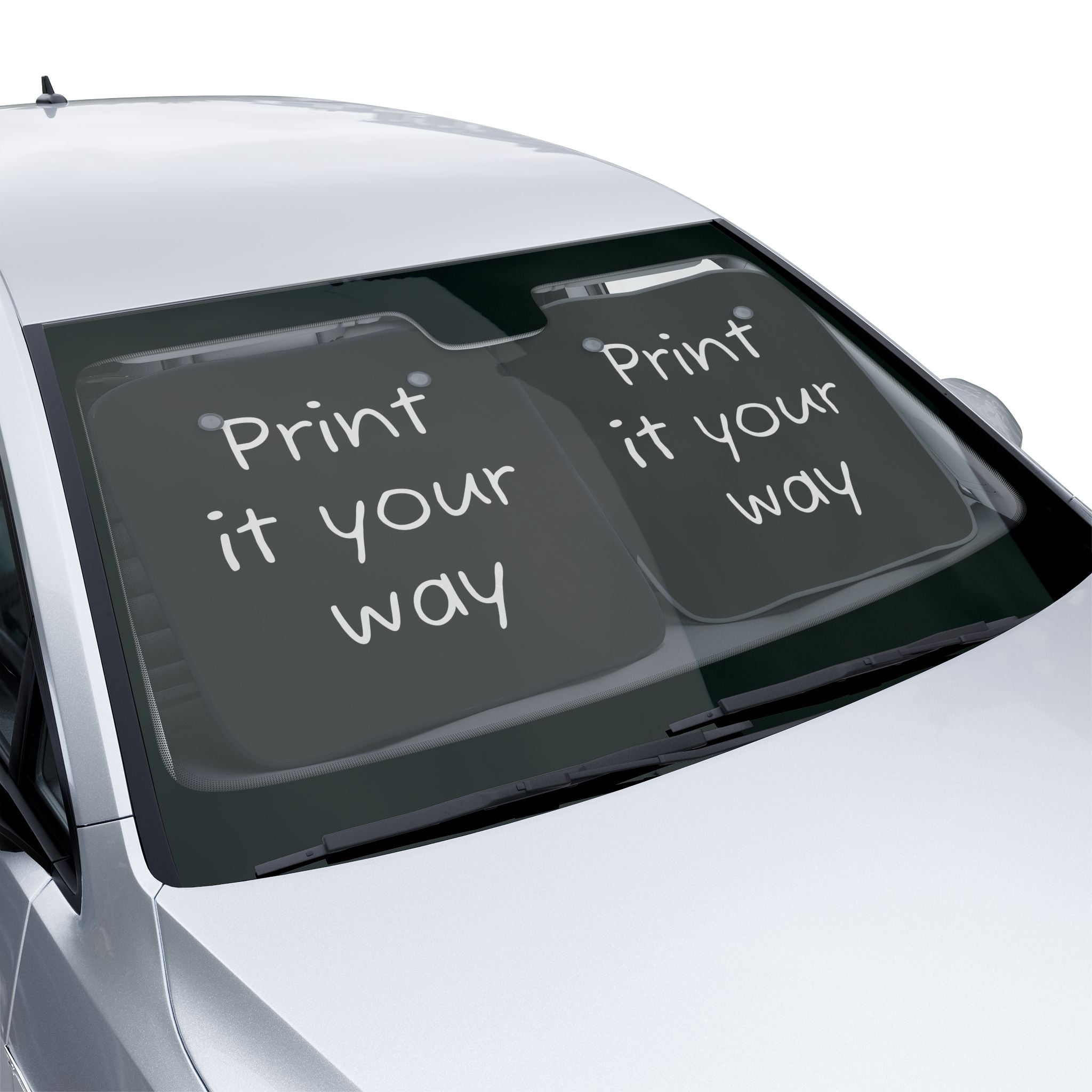 Customizable Car Sun Shade – 'Your Text' Foldable Windshield Protector