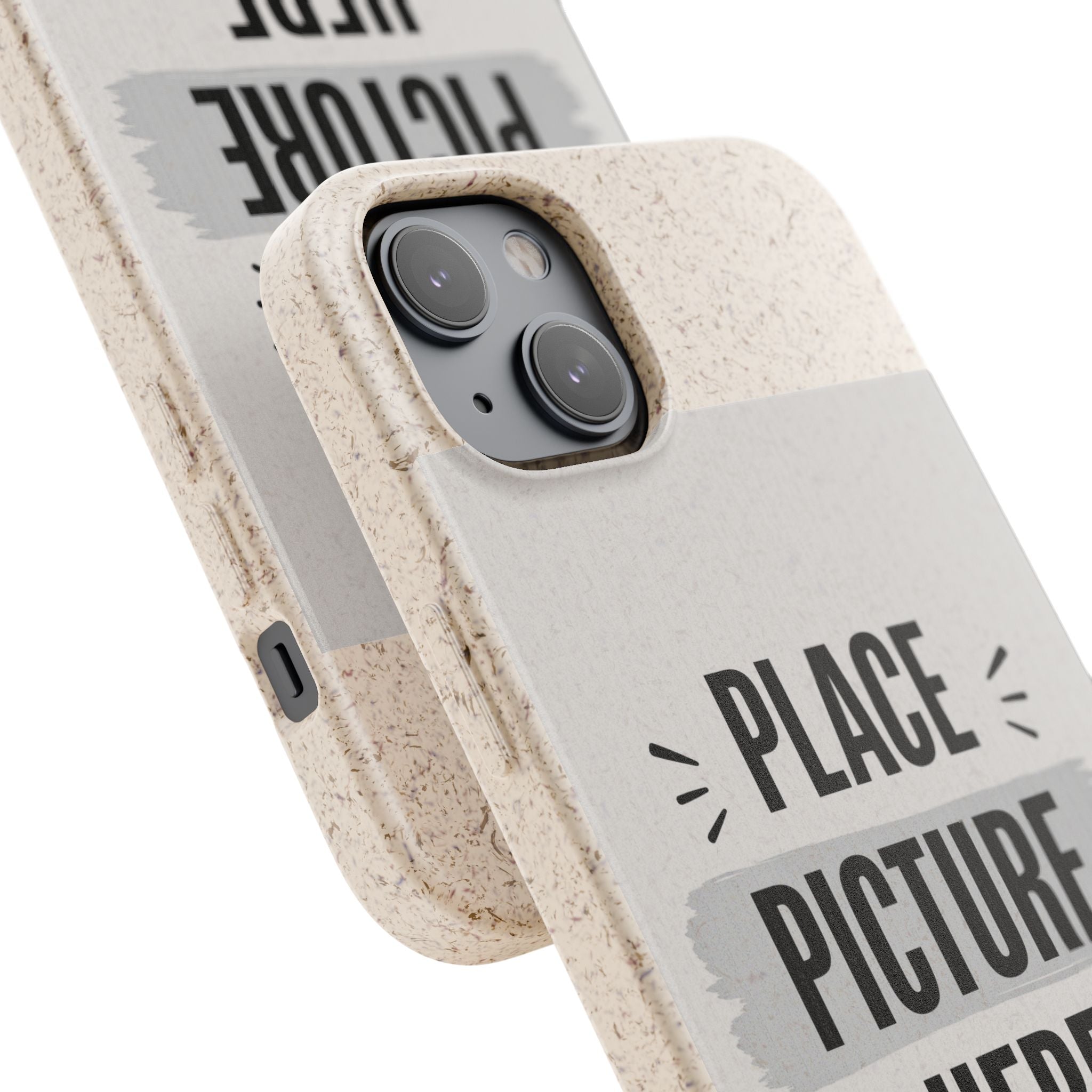 Biodegradable Phone Case — Eco-Friendly Customizable "Place Picture Here" Design