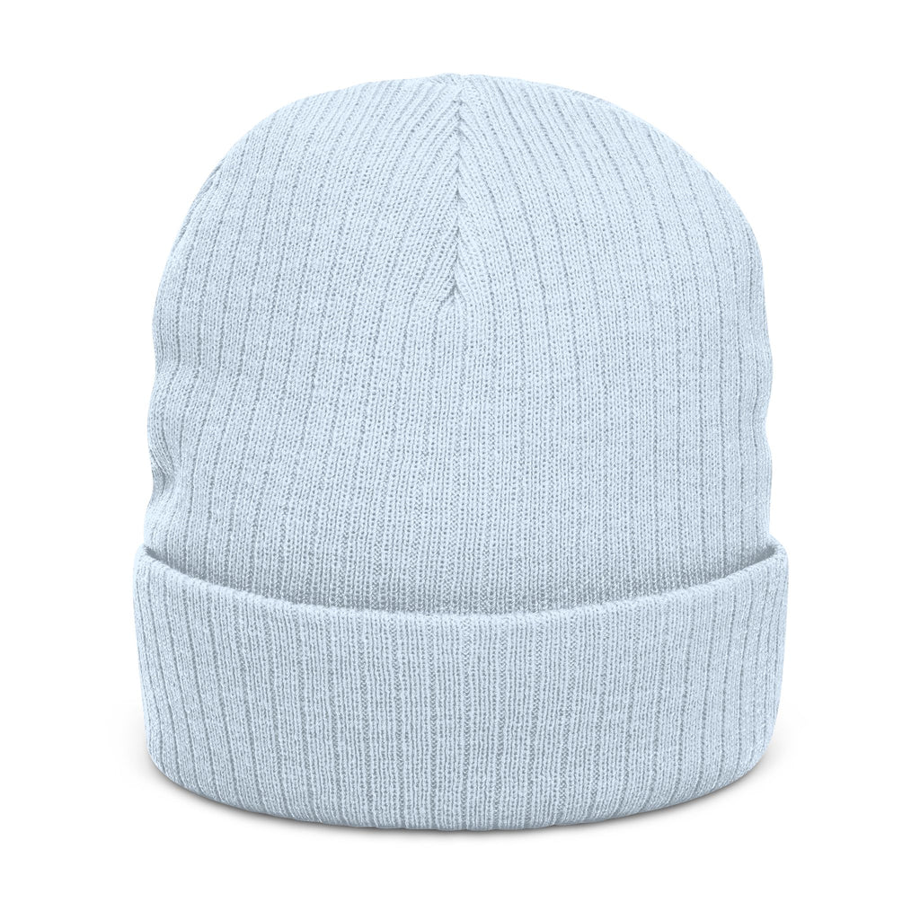 Custom Embroidered Patch Winter Hat — "Designed by You"  Ribbed Knit Beanie