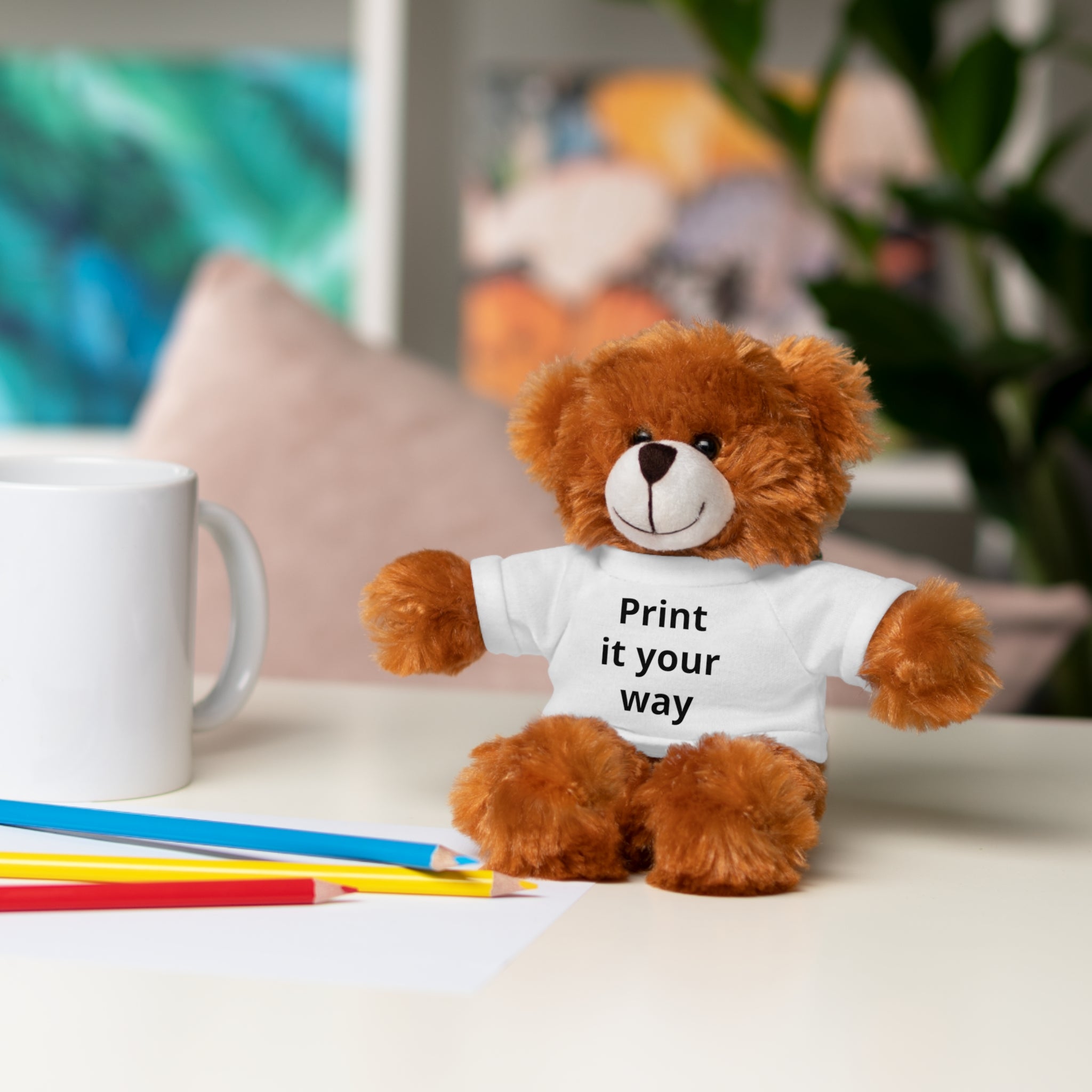 Custom T-Shirt Stuffed Animal  — Personalized with 'Print it your way' Tee