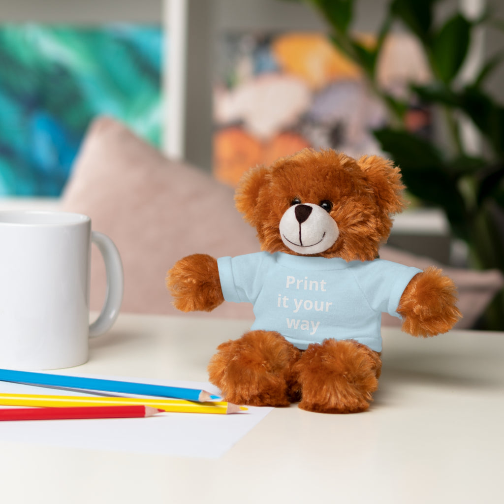 Custom T-Shirt Stuffed Animal  — Personalized with 'Print it your way' Tee