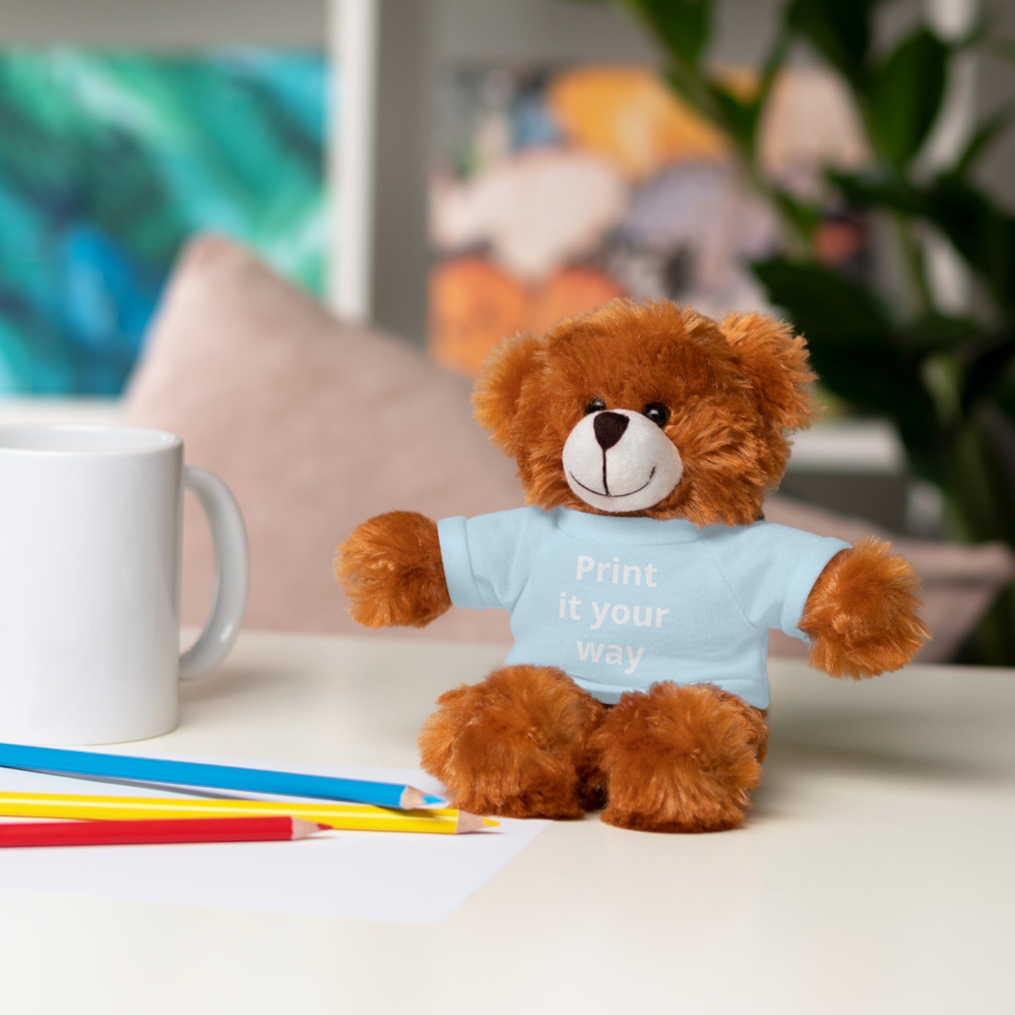 Custom T-Shirt Stuffed Animal  — Personalized with 'Print it your way' Tee