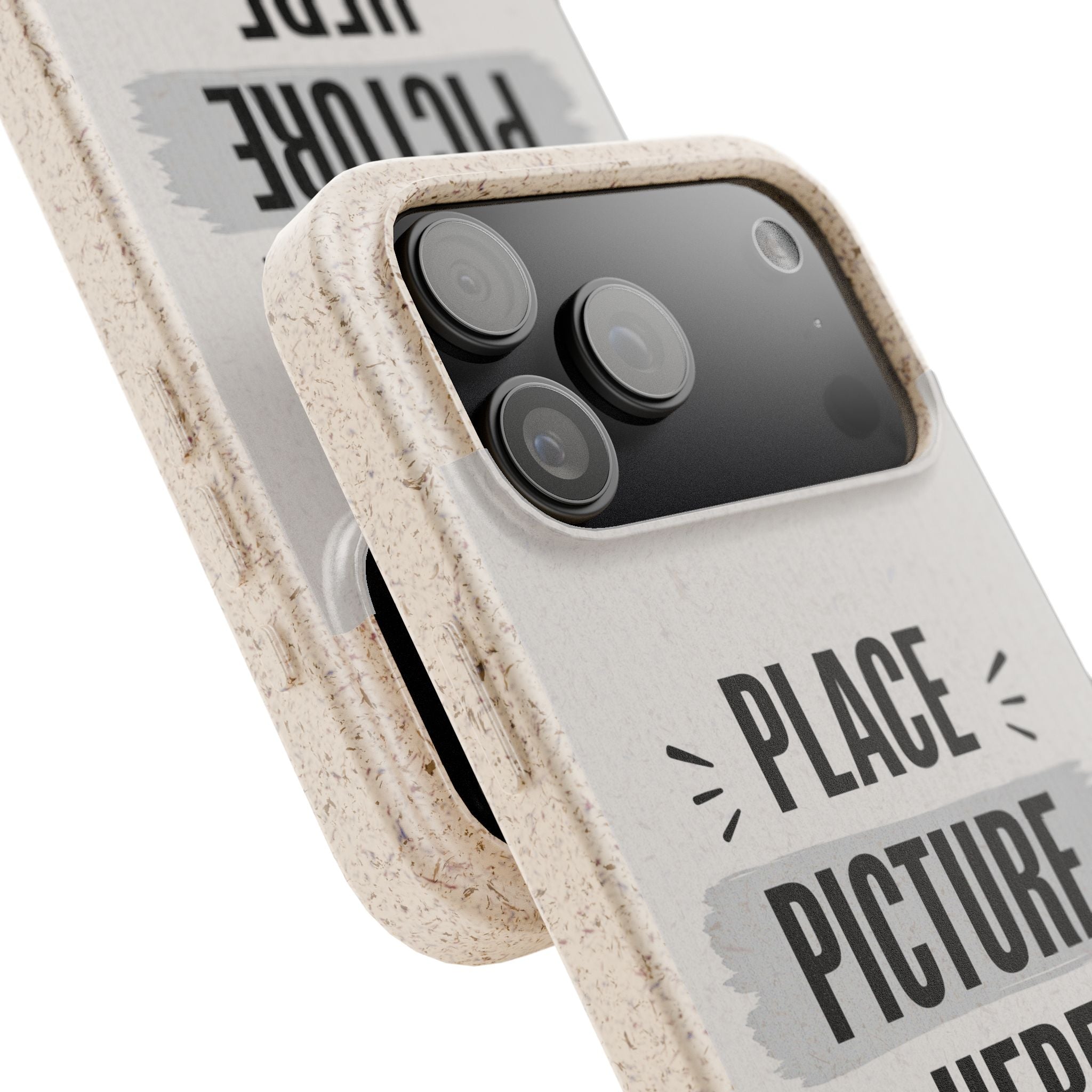 Biodegradable Phone Case — Eco-Friendly Customizable "Place Picture Here" Design
