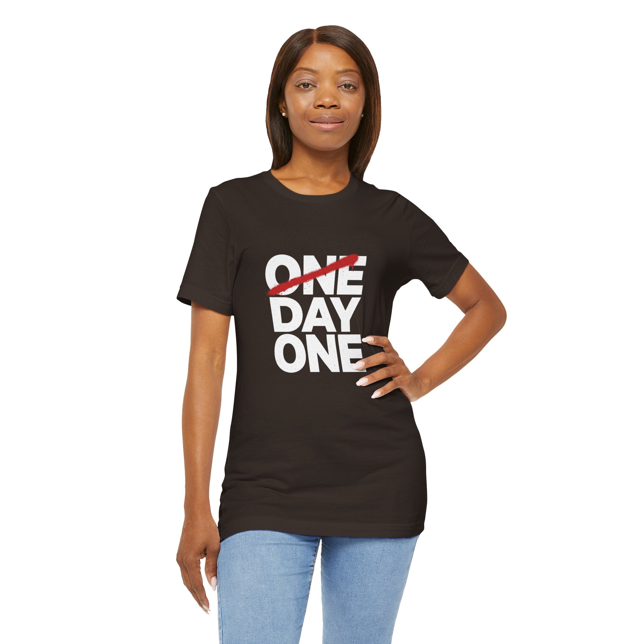 “Day One” Unisex Tee - White Text