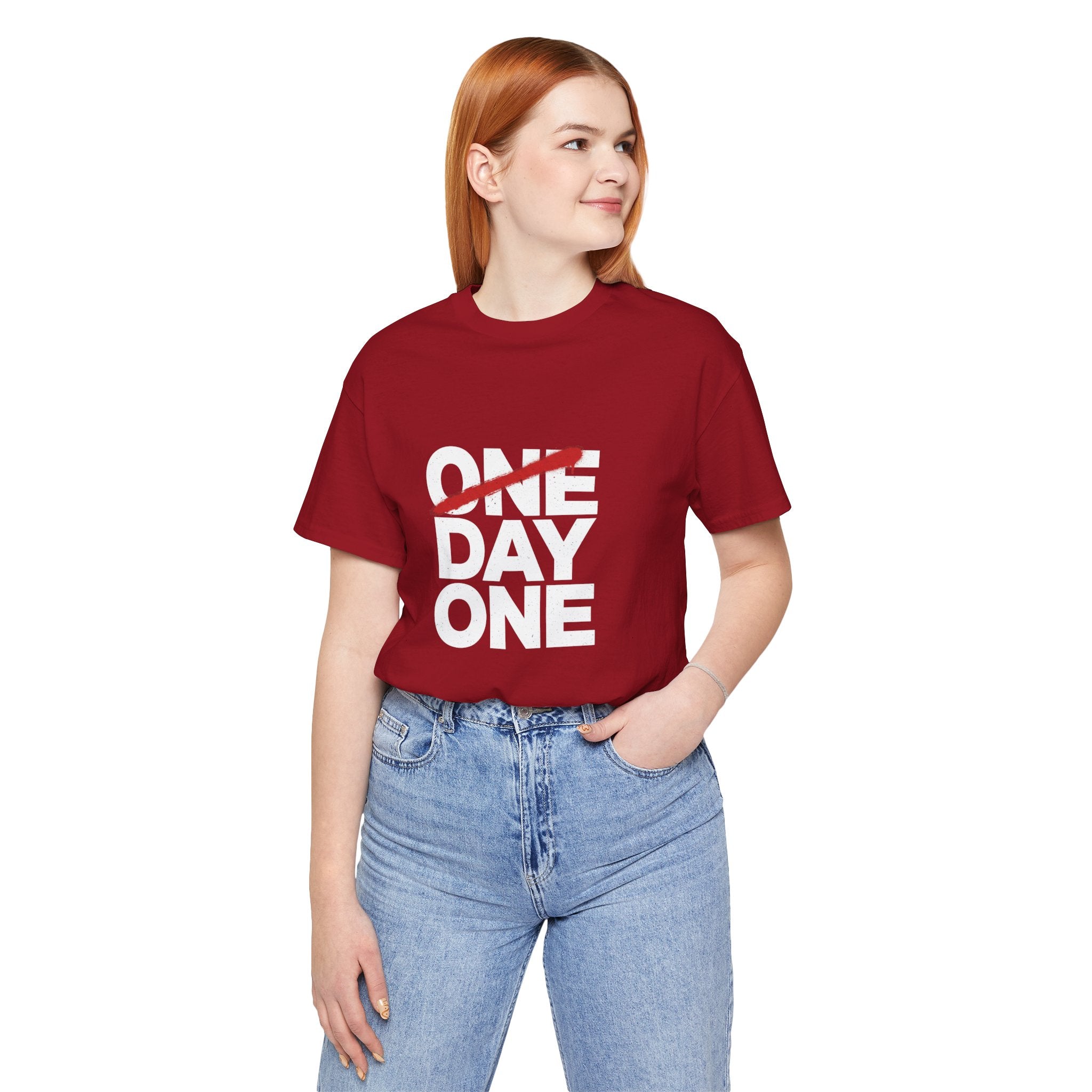 “Day One” Unisex Tee - White Text