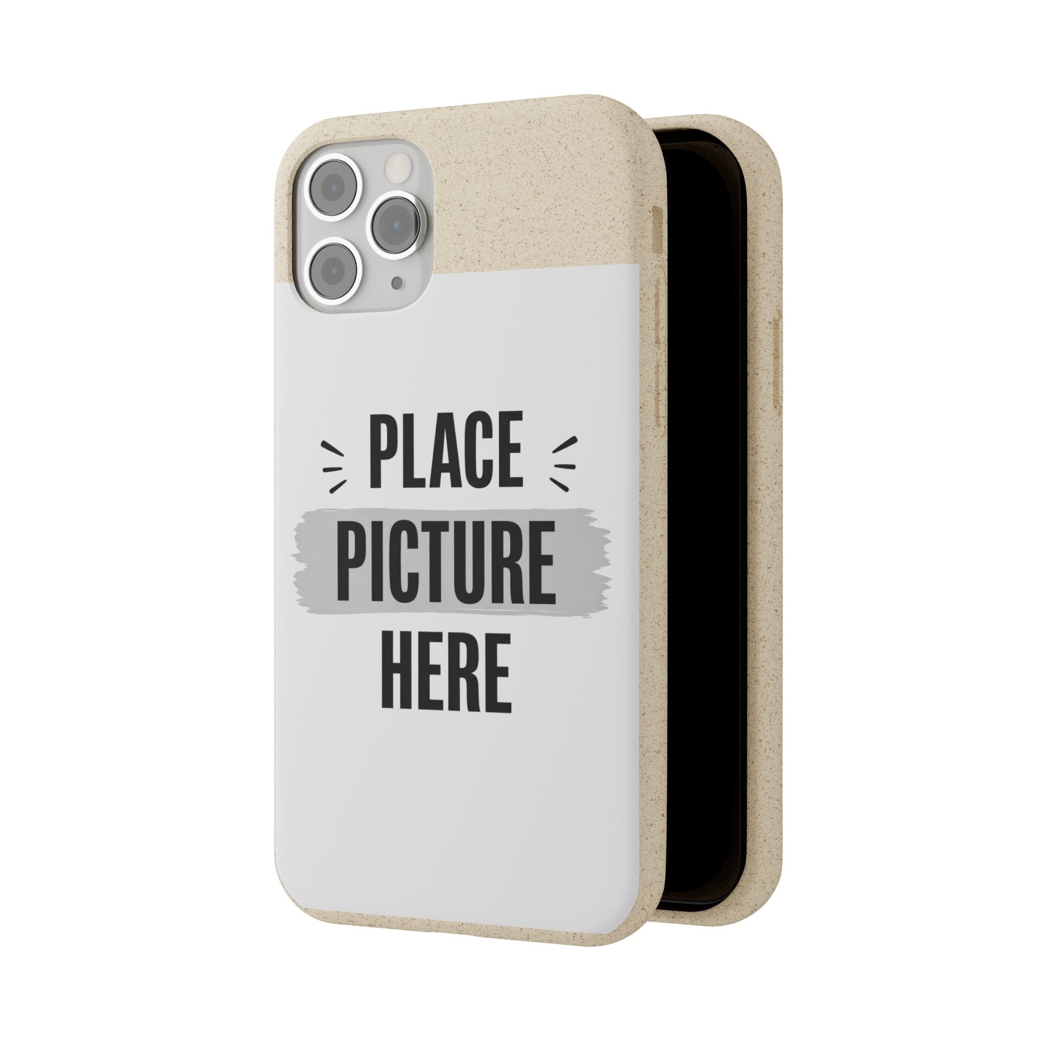 Biodegradable Phone Case — Eco-Friendly Customizable "Place Picture Here" Design