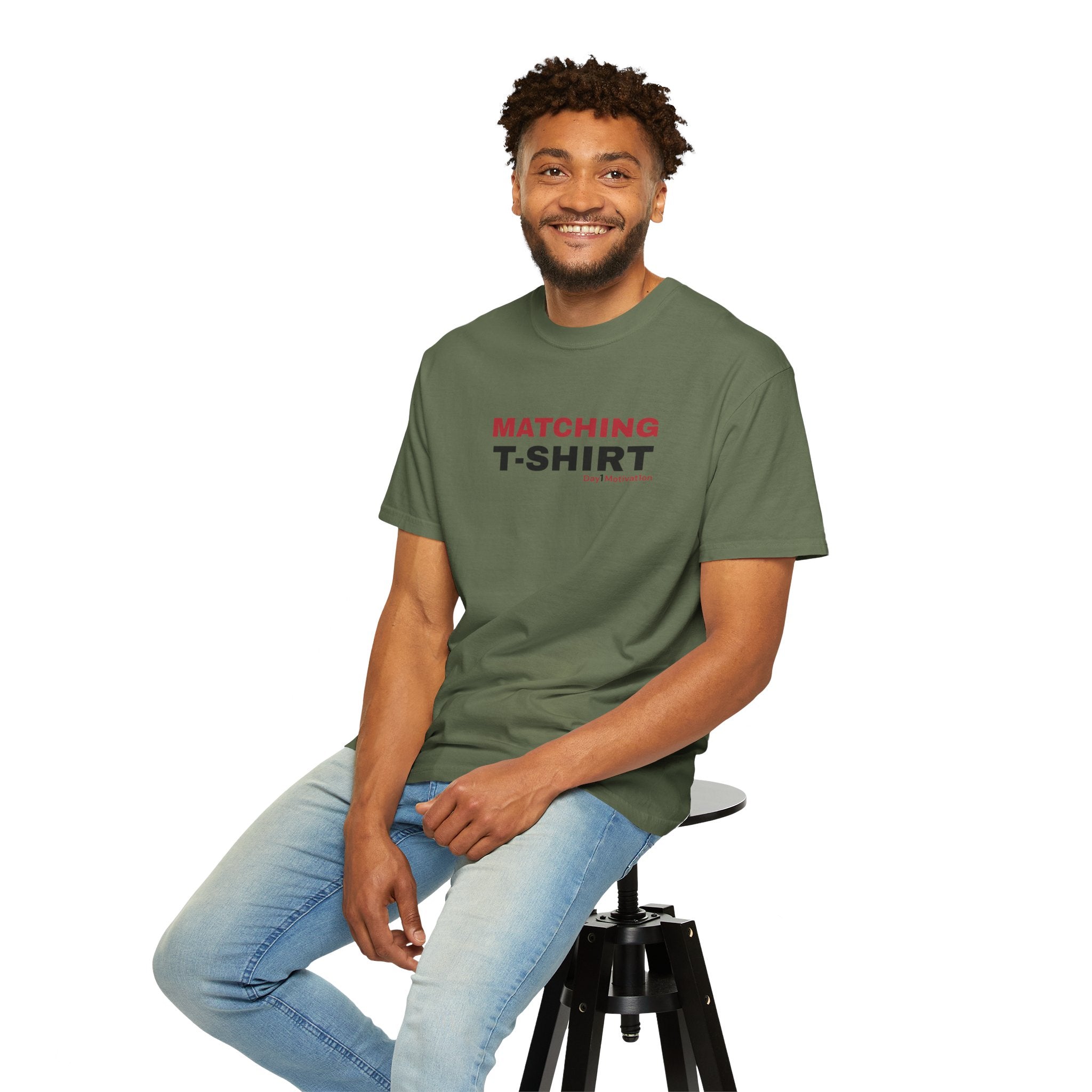 "Matching T-Shirt" I Unisex Graphic Tee With Chicago Red and Black Text variant