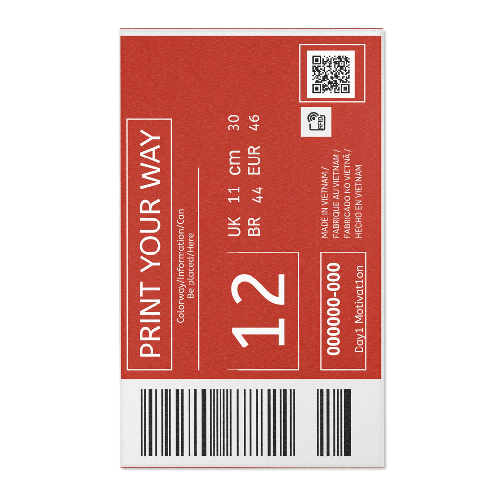 Custom Sneaker Box Label Area Rug