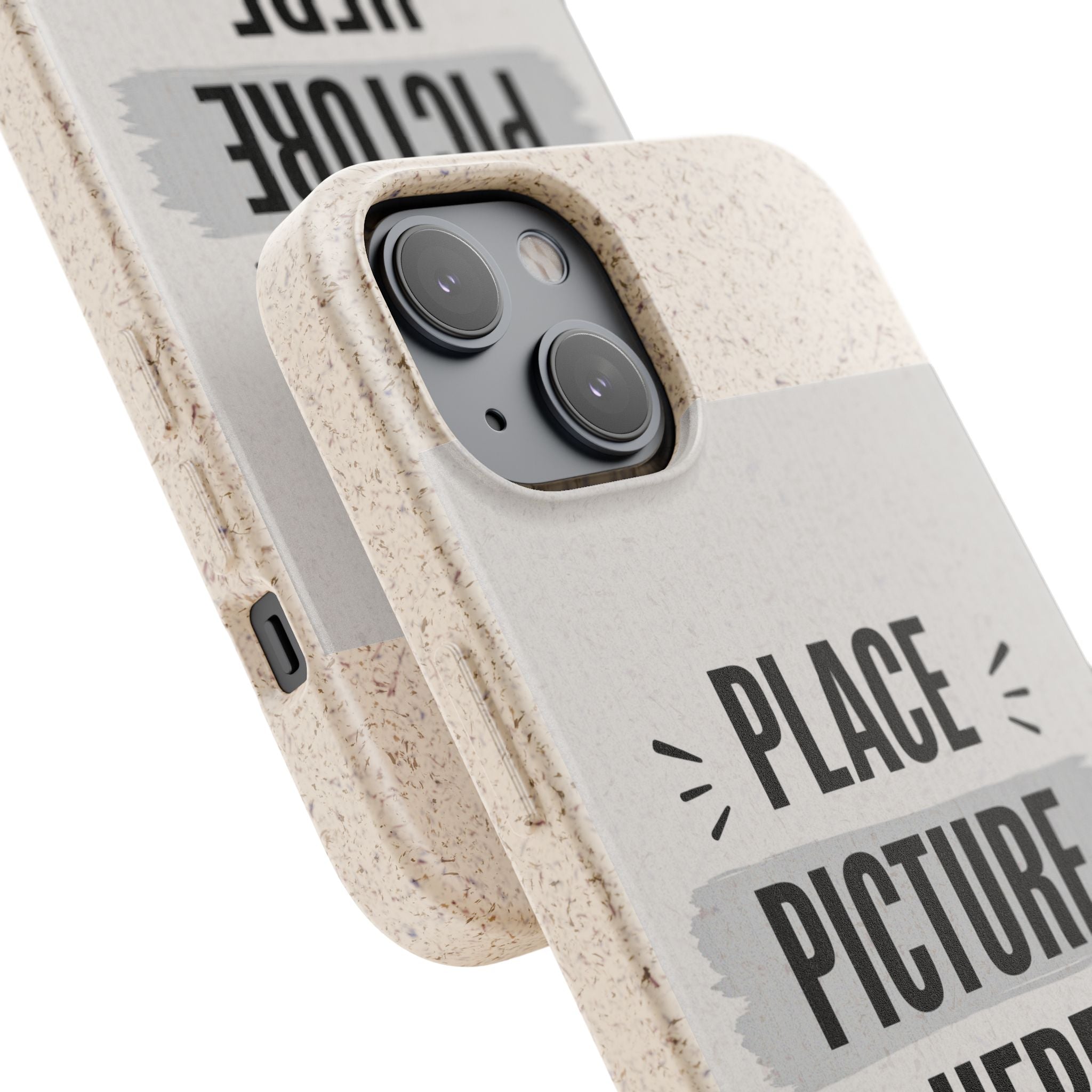 Biodegradable Phone Case — Eco-Friendly Customizable "Place Picture Here" Design