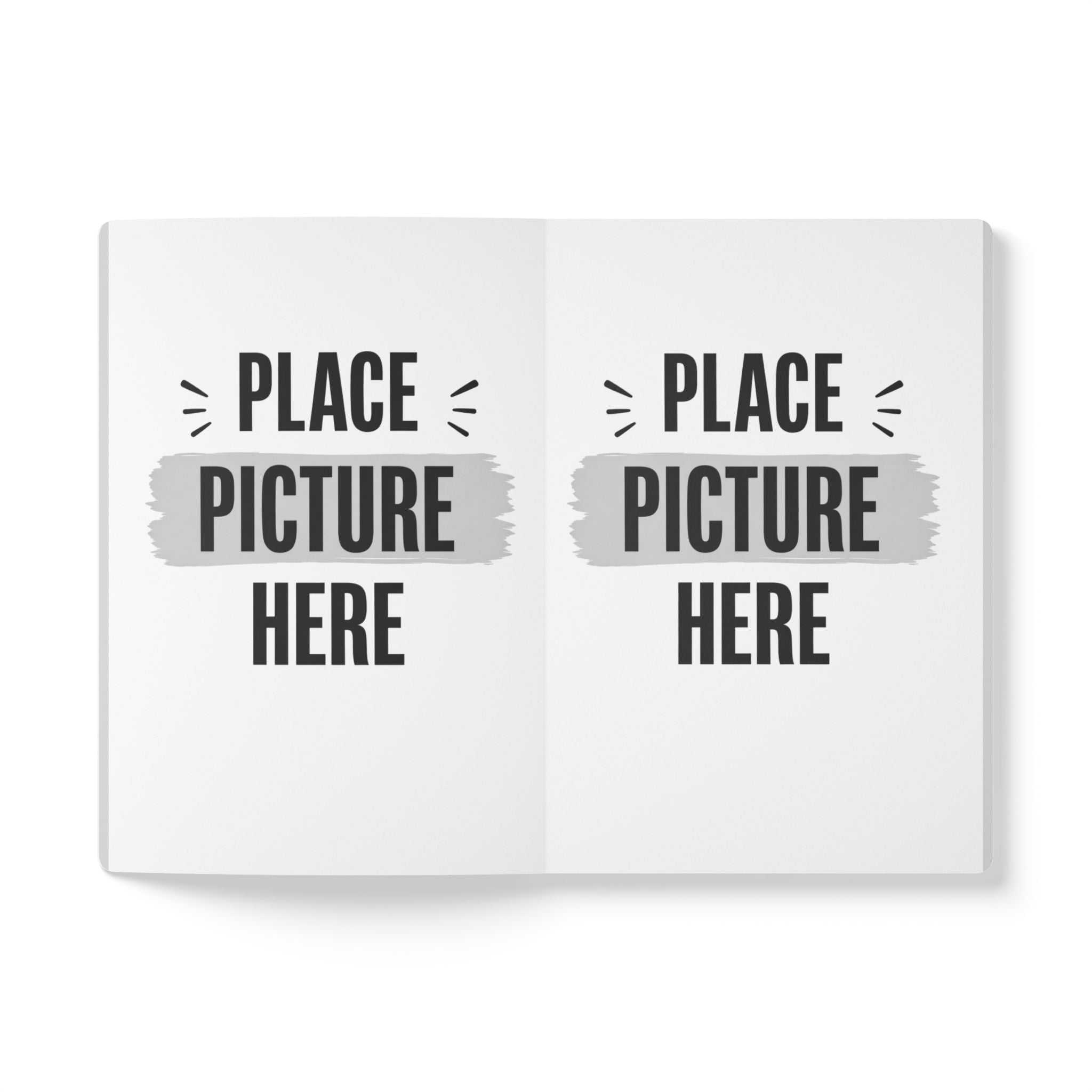 Inspirational Softcover Journal — "Place Picture Here" Minimal Design
