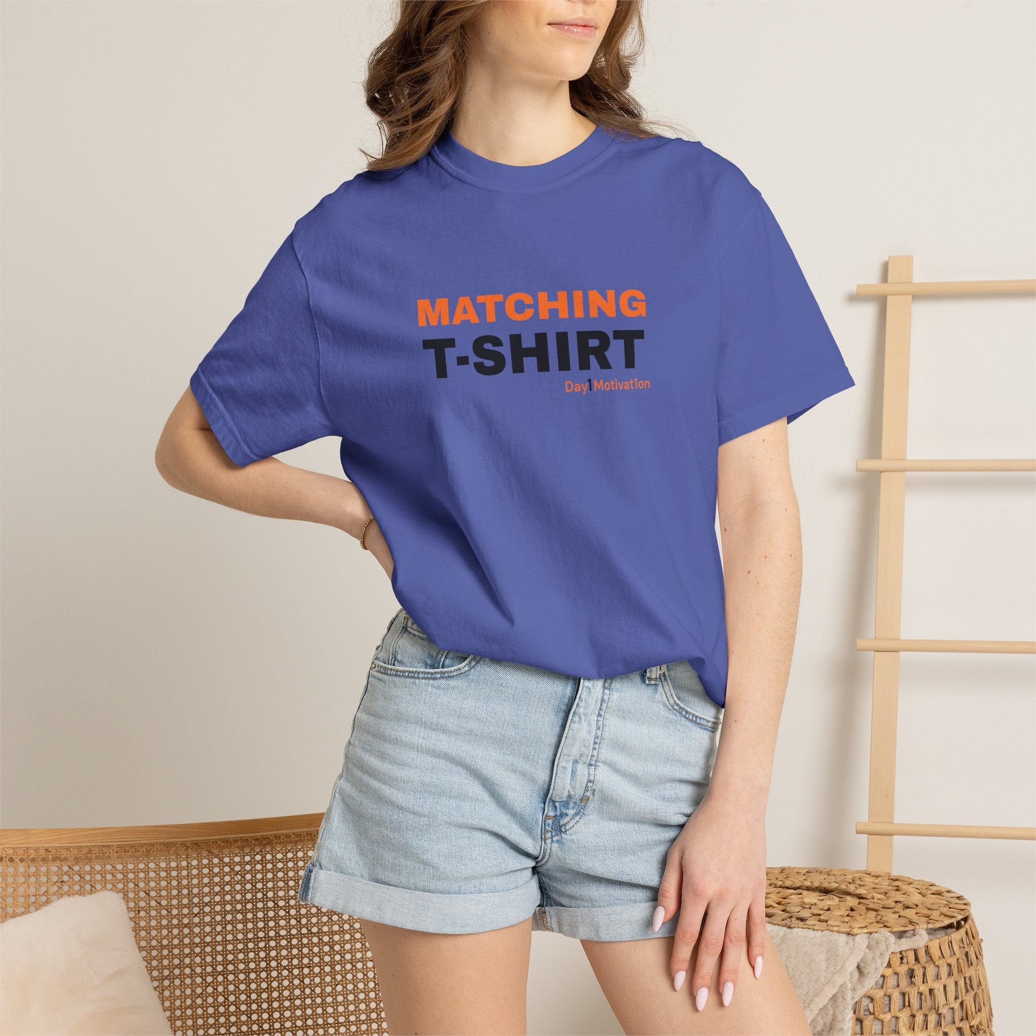 "Matching T-Shirt" | Unisex Graphic Tee with Orange and Black Text