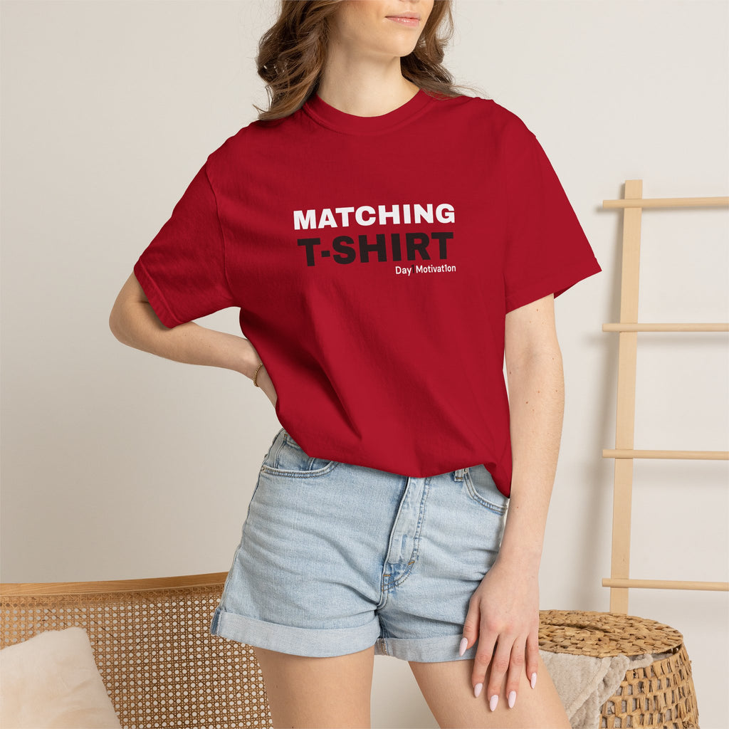 "Matching T-Shirt" I Unisex Graphic Tee With Chicago Red and Black Text variant