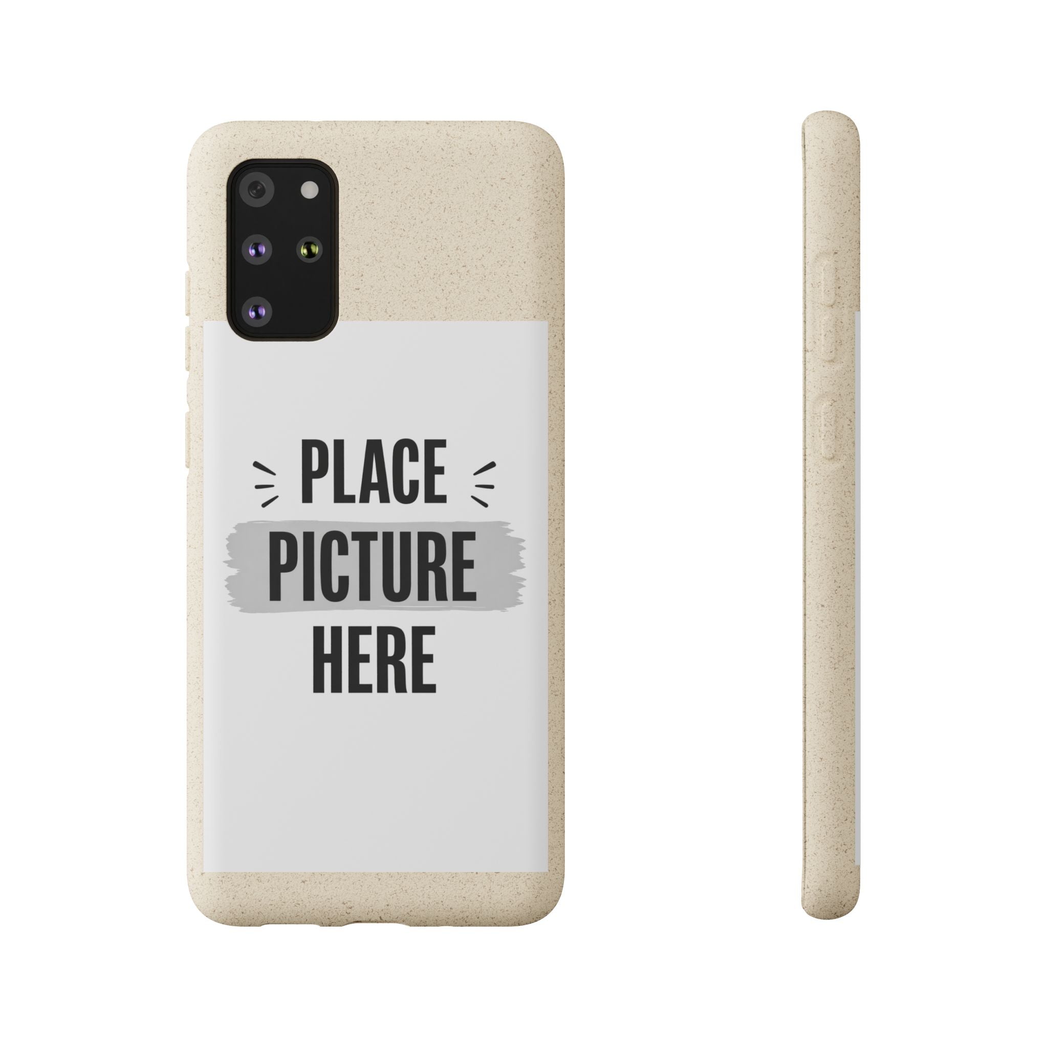 Biodegradable Phone Case — Eco-Friendly Customizable "Place Picture Here" Design