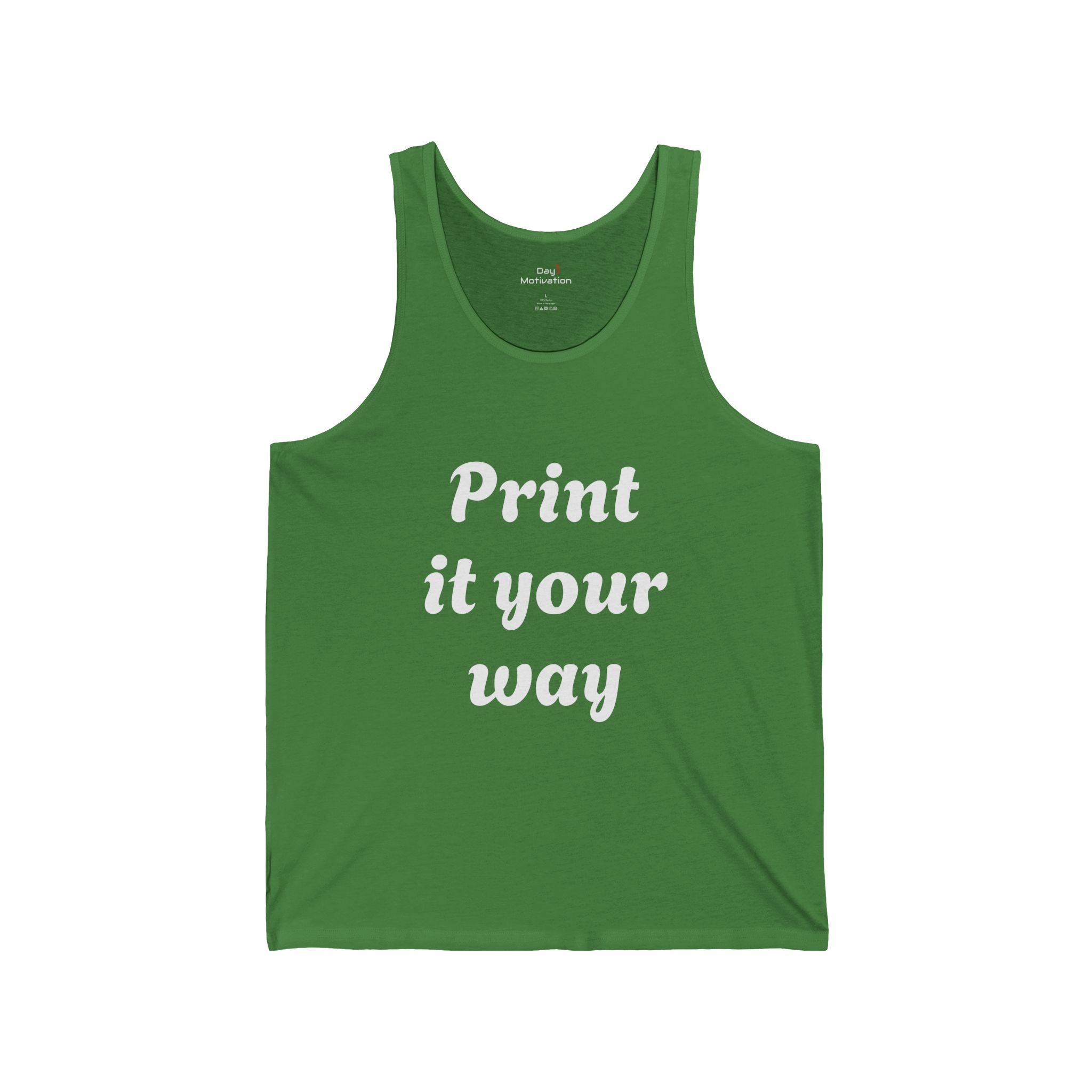 Custom Minimal Workout & Daily Grind Tee(text)  — "Designed by You" Tank Top