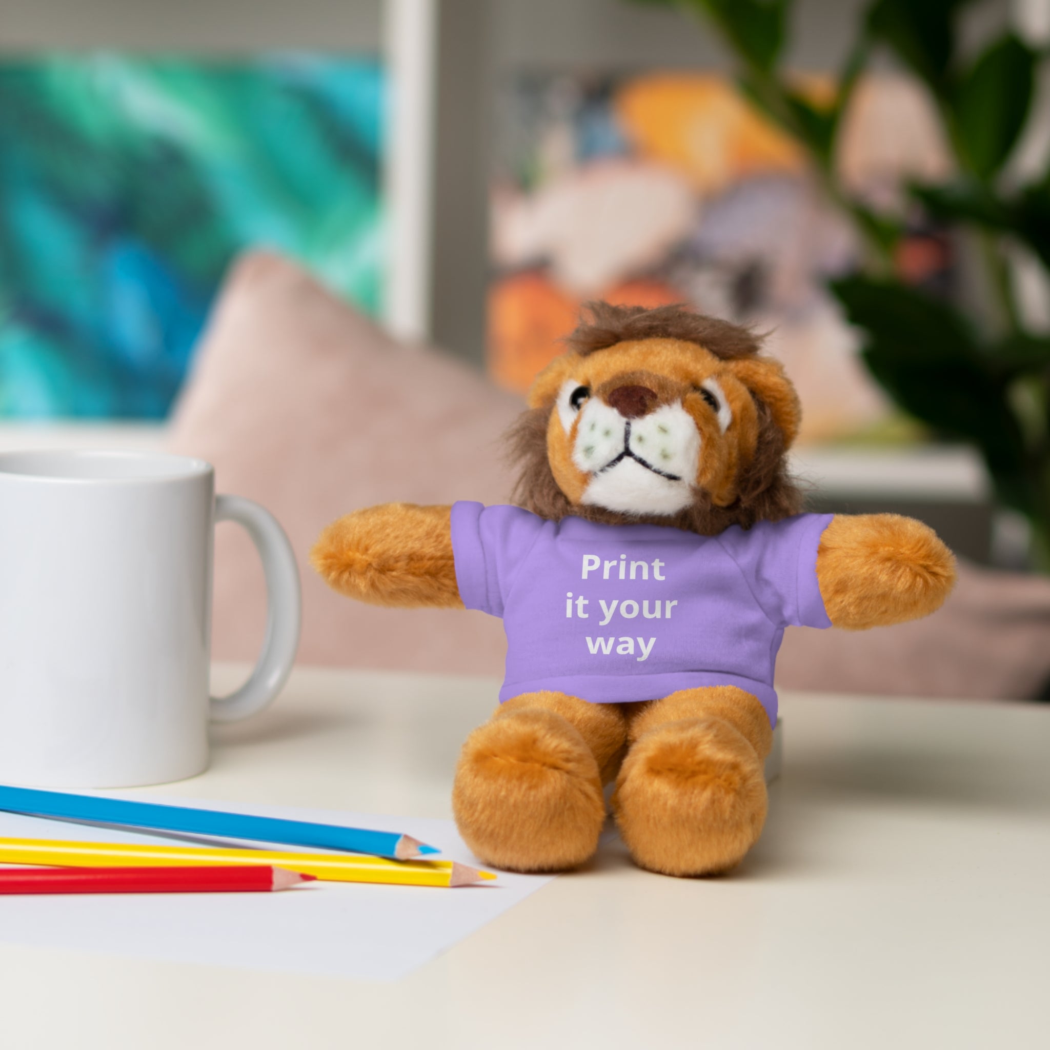 Custom T-Shirt Stuffed Animal  — Personalized with 'Print it your way' Tee